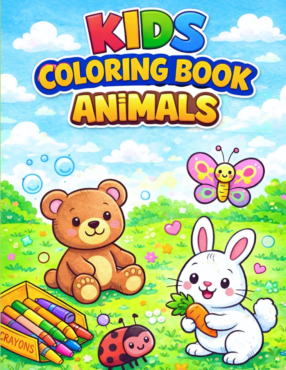 Kids Coloring Book Animals: Fun & Simple Animal Coloring Pages for Kids Ages 3–6
