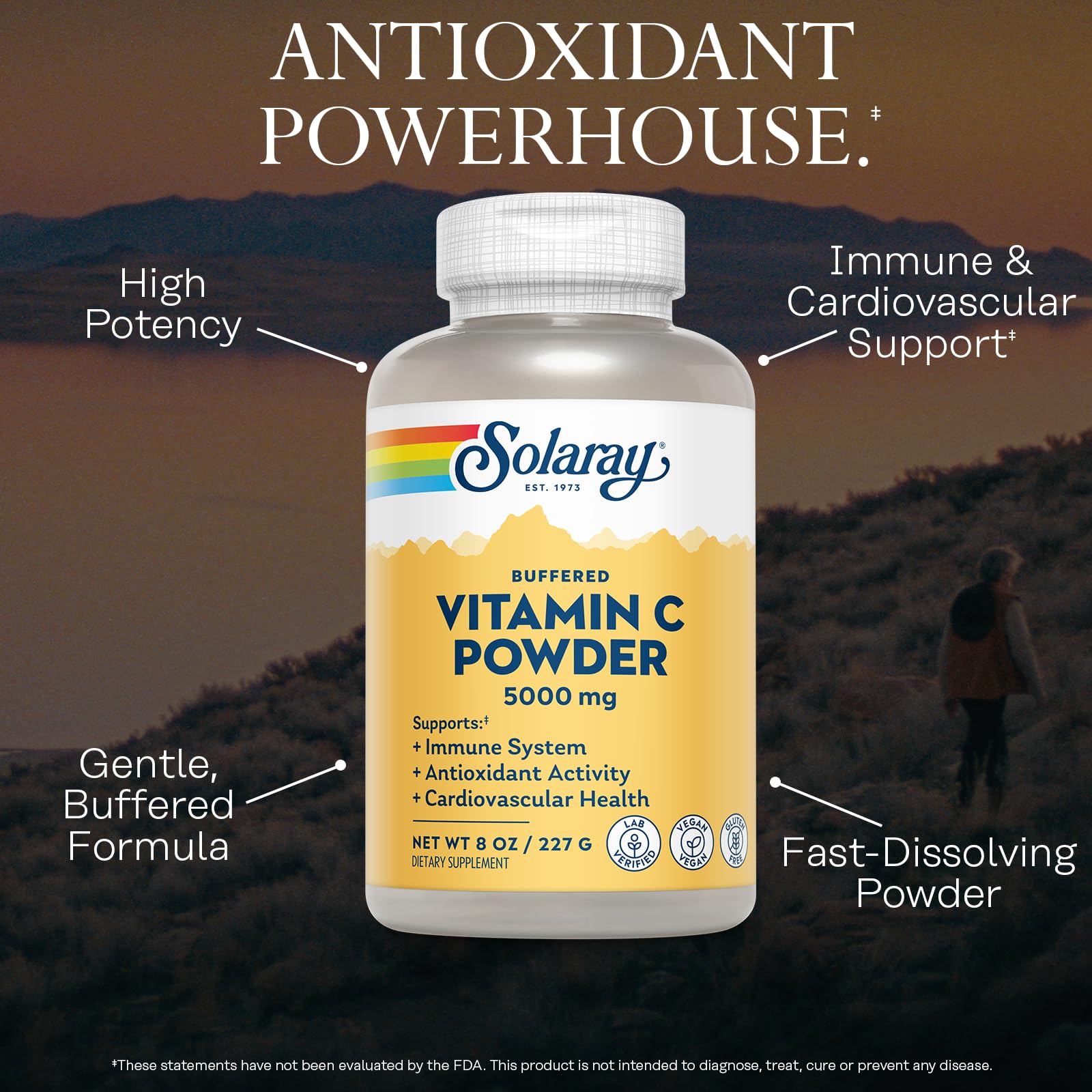 Solaray Vitamin C Ascorbic Acid Powder 5000mg, 8 oz — Amazon image 3