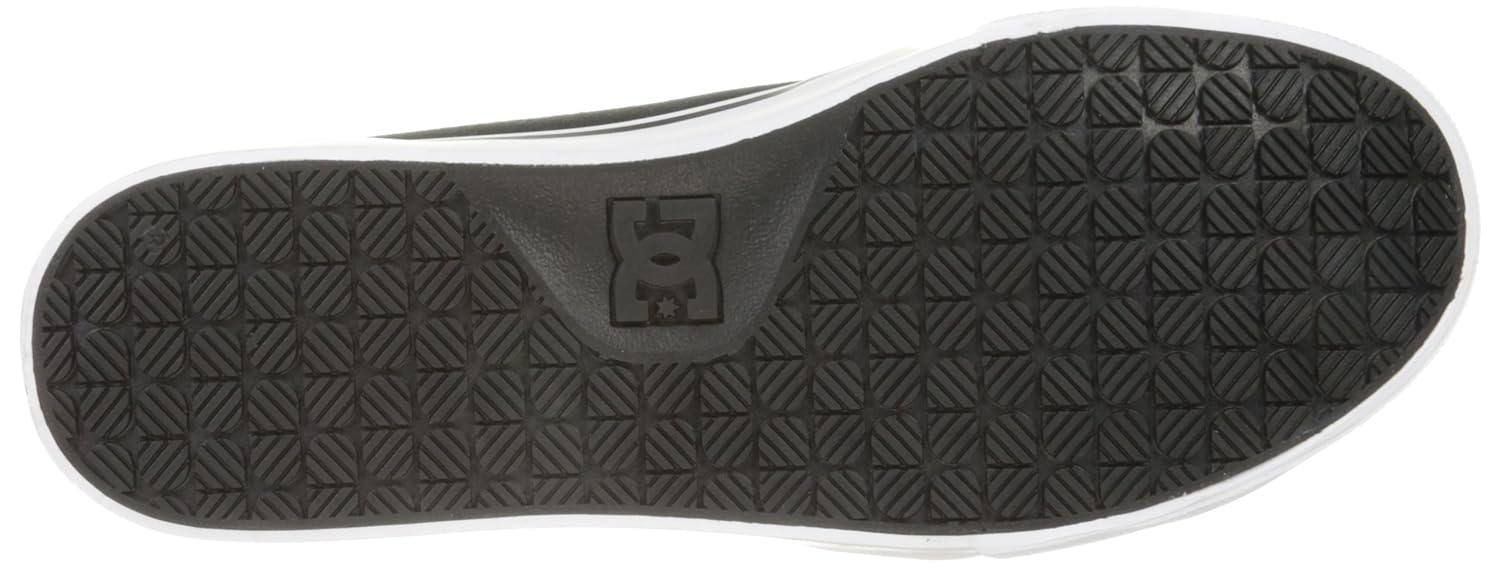 DC Men's Anvil Casual Skate Shoe Skateboarding, Black/White/Black, 13