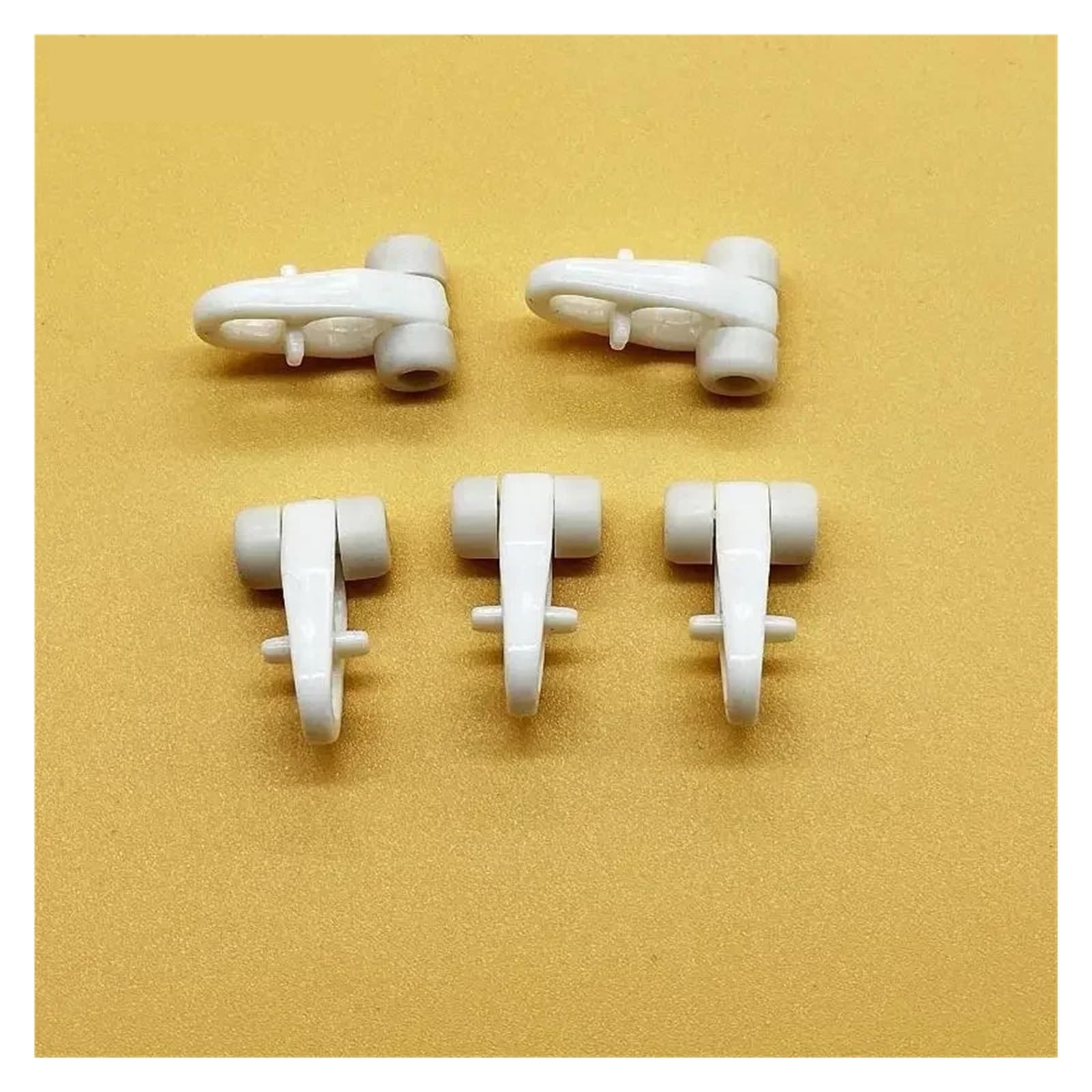 Polea de cortina antigua de plástico, riel recto, riel curvo, anillo de gancho, accesorios de riel de rodillo, 50 Uds. wanglan(E)