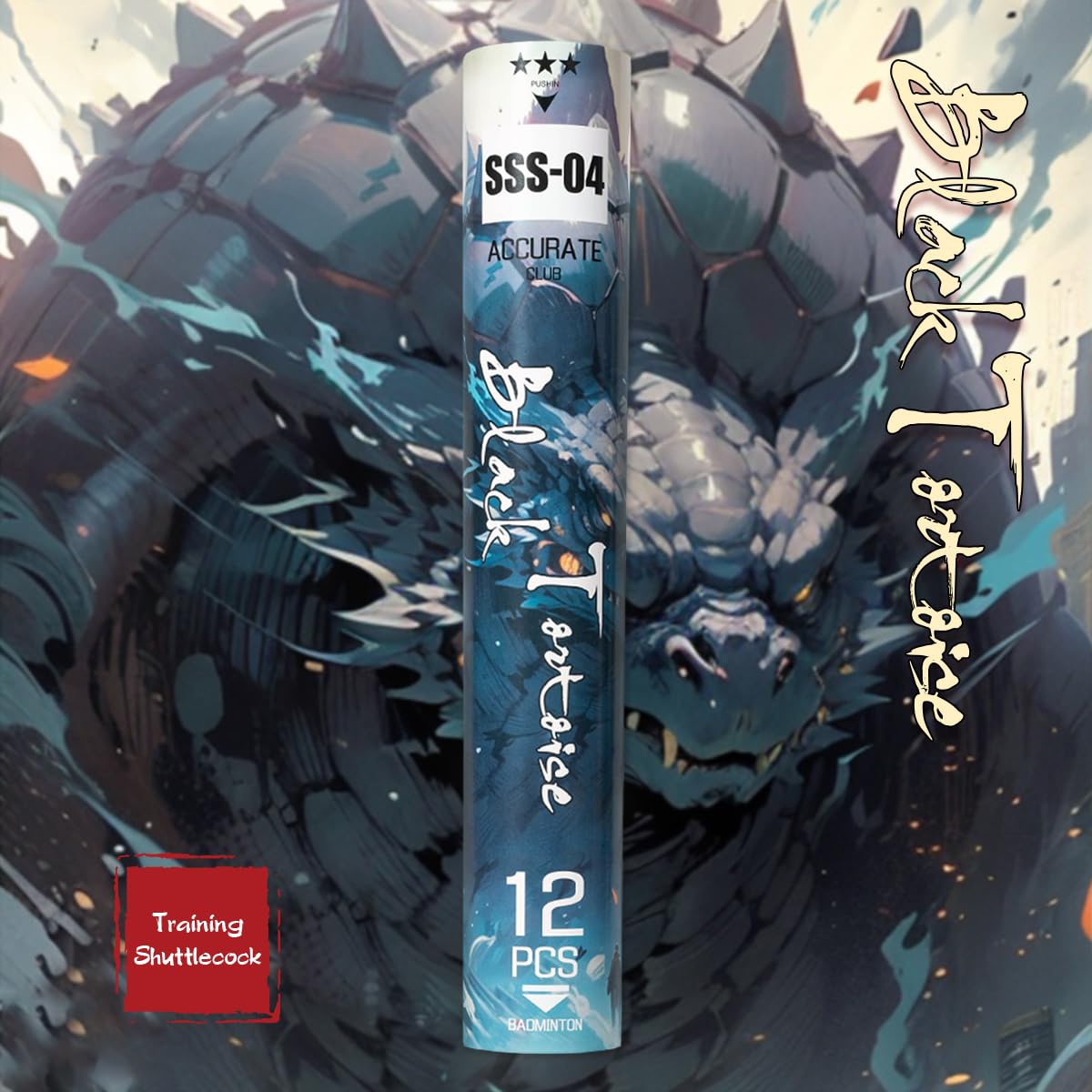 ALPSPORT SSS 4 Mythical Beasts Birdies 12 Pack White Goose Feather Badminton Shuttlecocks with Great Stability and Durability, High Speed Training Badminton Balls for Indoor Outdoor Sport (SSS-04)