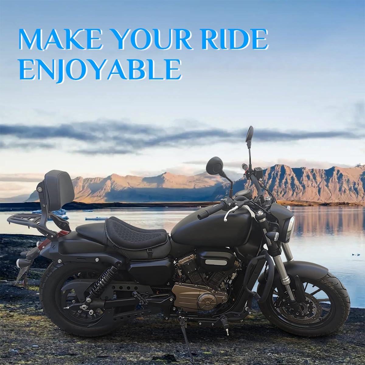 STHIRA® Bike Seat Cushion Gel Seat for Bike and Motorcycle Breathable 3D Honeycomb Design Bike Seat Cover with Waterproof & UV Sun Cover Shock-Absorbing, Anti-Slip Gel Seat Cushion Fit for Long Rides - Image 7 thumbnail