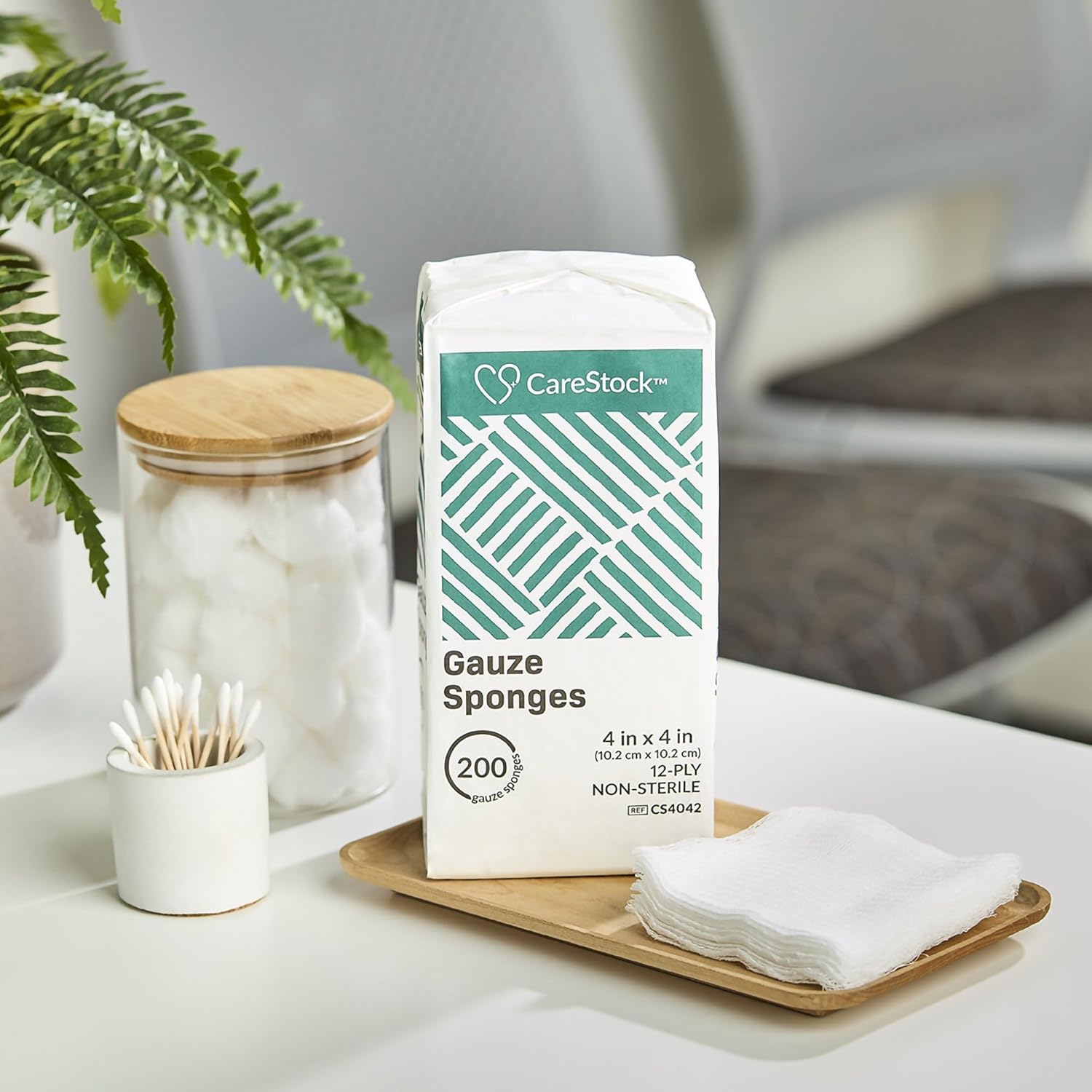 Gauze Sponge 2x2 [200 Count] Non-Sterile Gauze Pads, 12-Ply, Medical Grade Cotton Wound Dressing for First Aid Kit 2" x 2" (200 Count) image 5 of 5 B0D7KBZF3C