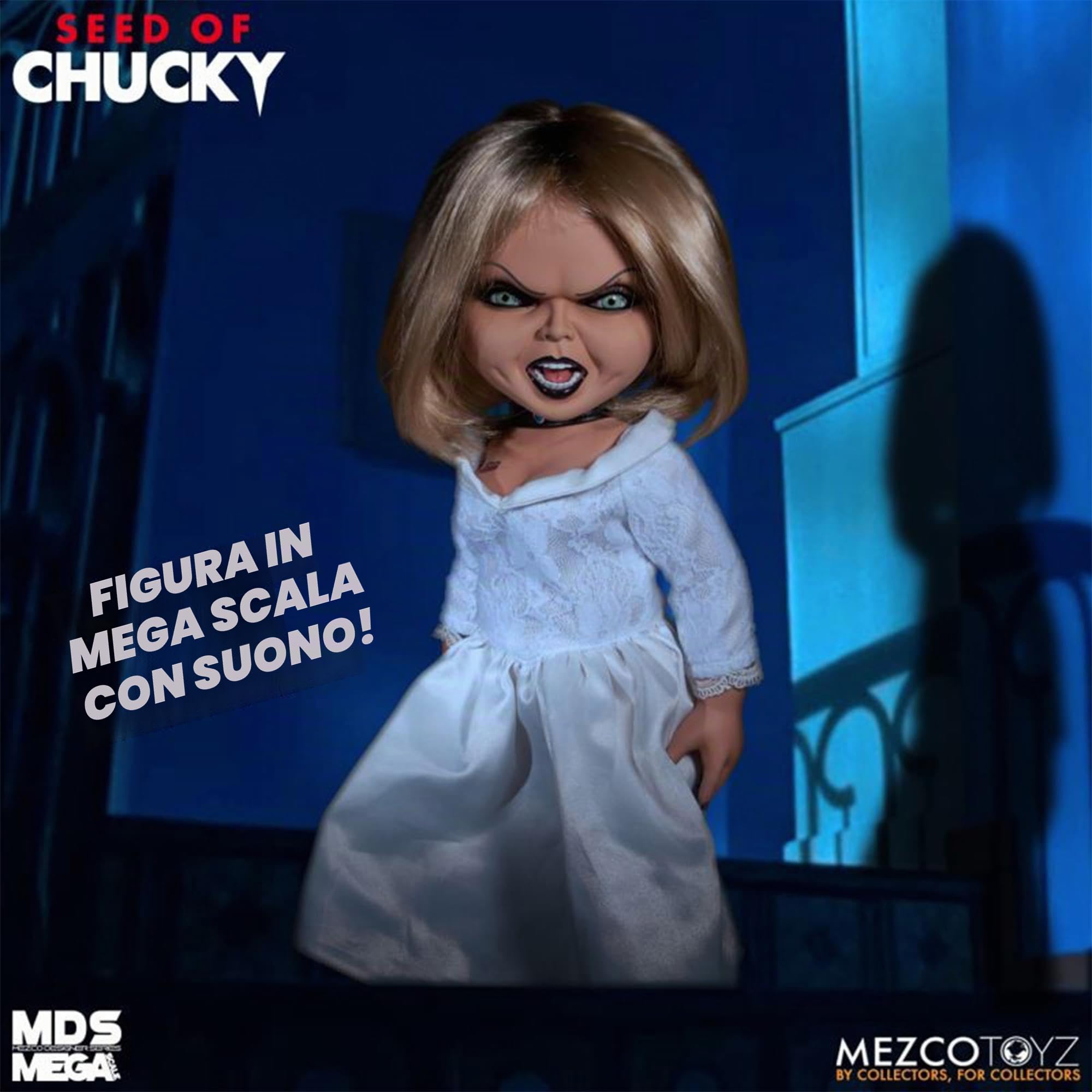 Child's Play Seed of Chucky MDS Mega Scale 15 inch Talking Tiffany Doll, White, One Size