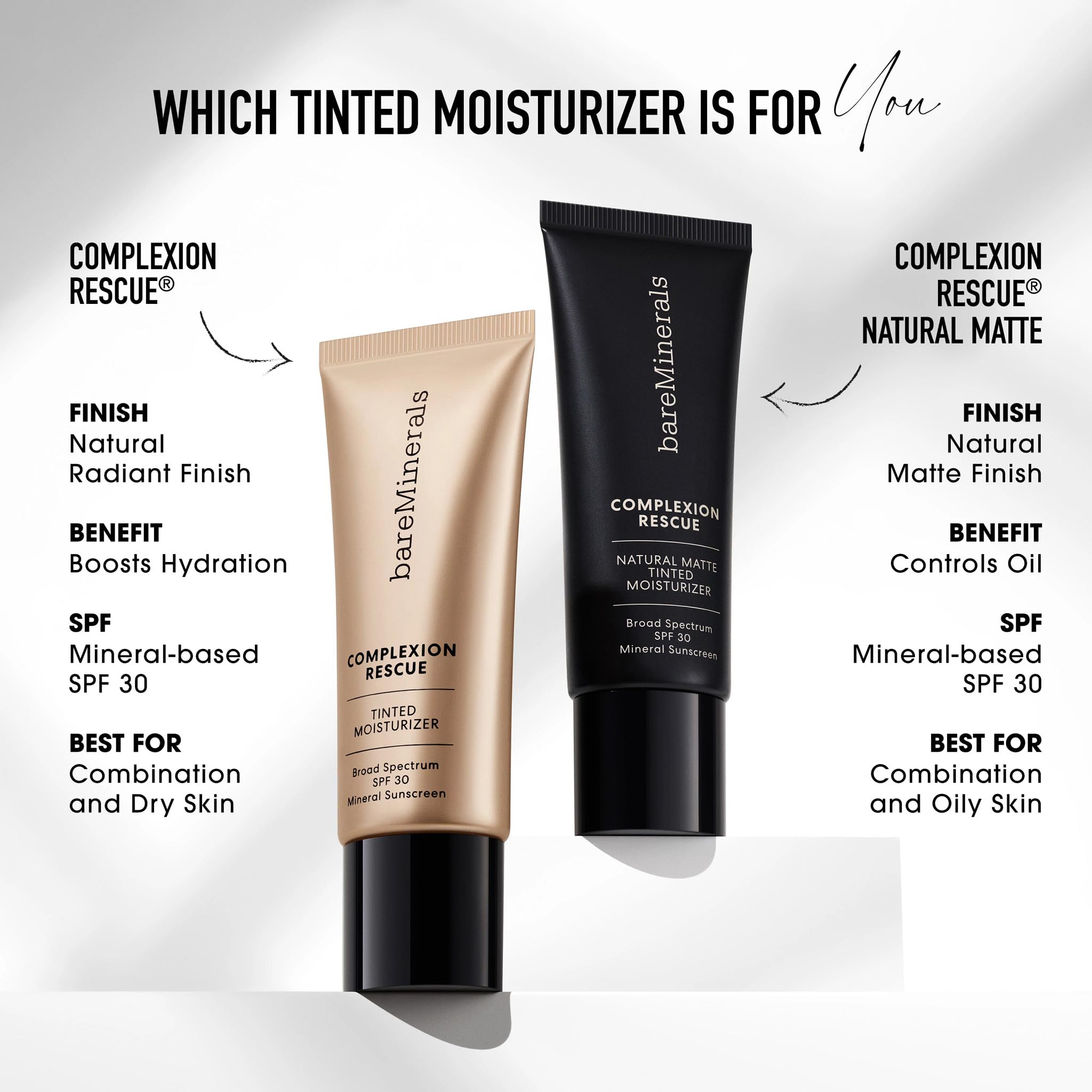 Complexion Rescue Natural Matte Tinted Moisturizer, Chestnut 09, Vegan, Cruelty-Free & Dermatologist-Tested