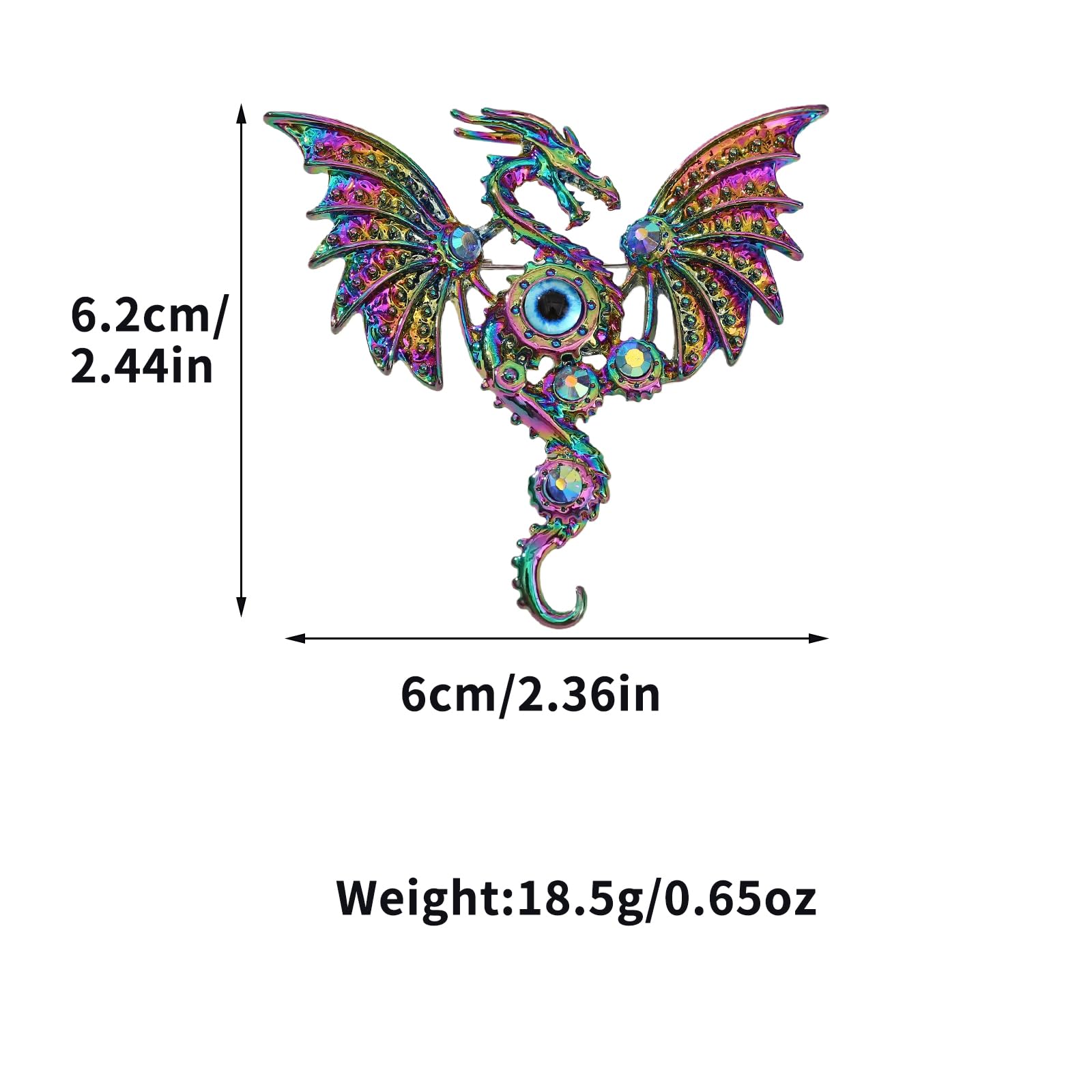 6er-Set Pegasus Pterosaurus Drache Broschennadel Bunte Emaille Coole Anstecknadel Metall Punk Pterosaurus Anstecknadel