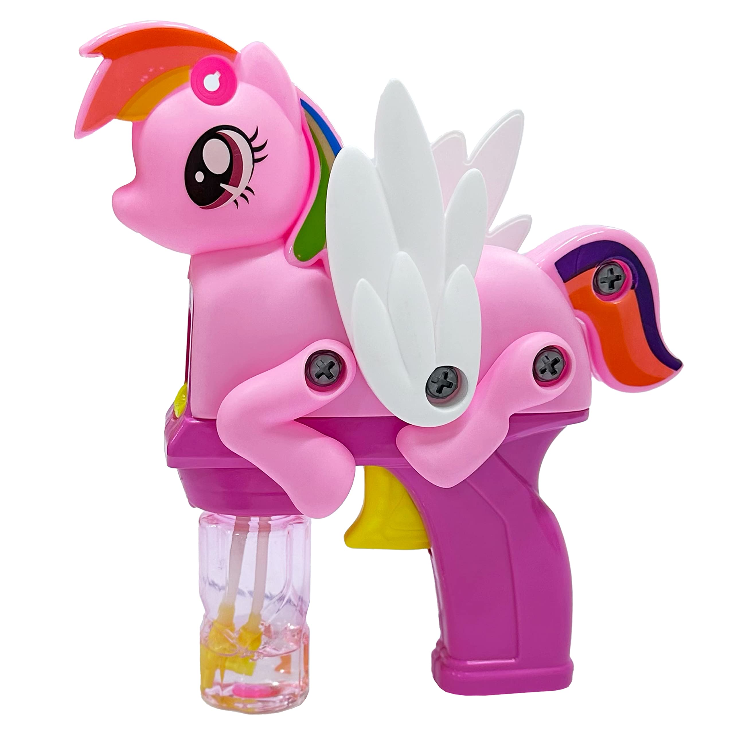 Unicorn Bubble Machine - Pink, Unicorn Bubble Gun For Girls | Handheld Bubble Machine For Kids | Unicorn Bubble Gun for Kids | Unicorn Bubbles Party Favors | Princess Bubble Gun For Kids