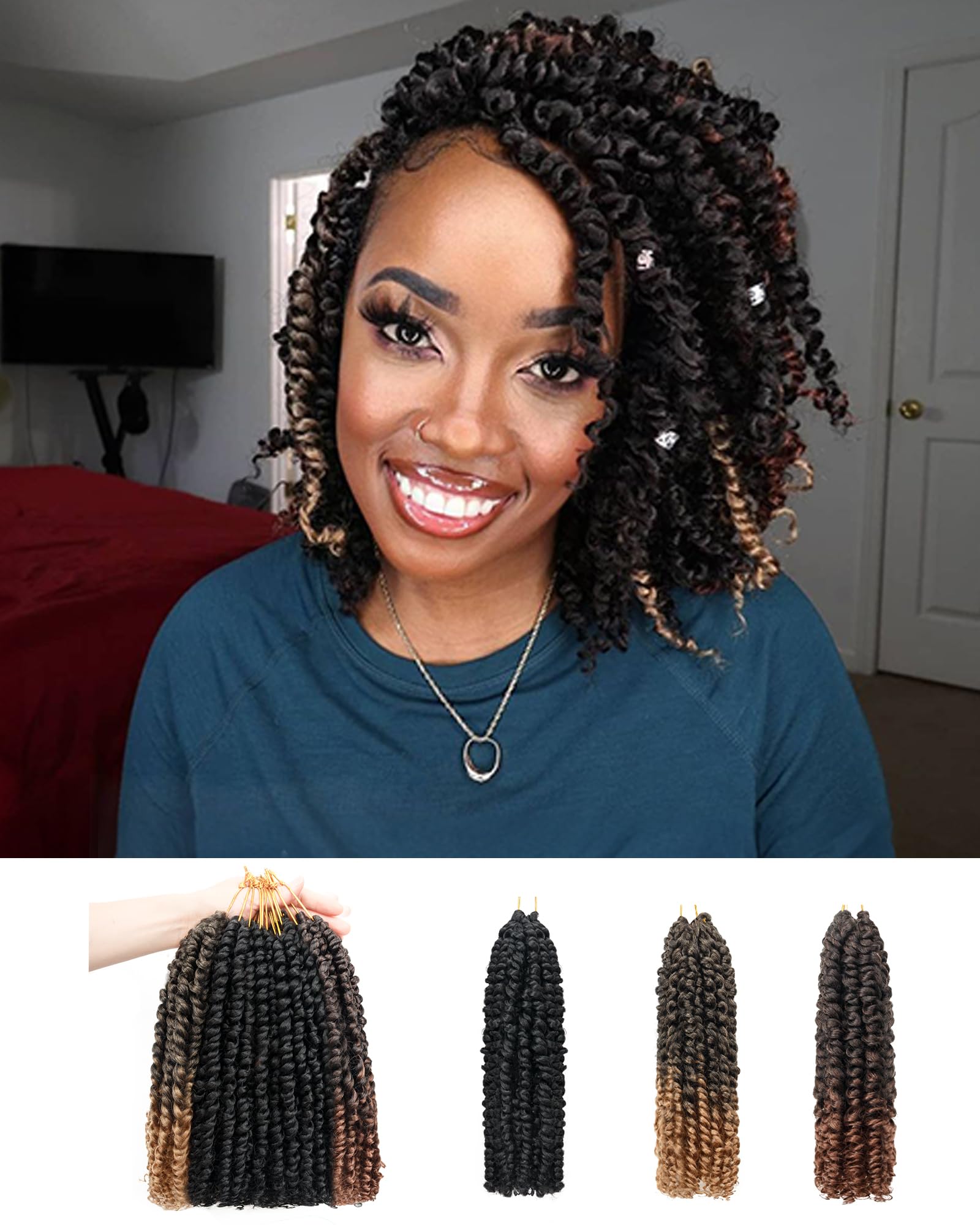 Amazon.com : 10 Inches 9 Packs Passion Twist Crochet Hair-Mixed