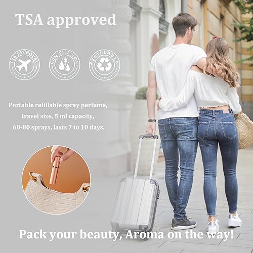 Miniatura 6 de Botella de perfume de viaje recargable, portátil, tamaño de viaje, atomizador, dispensador de perfume, pulverizador de perfume de bolsillo para