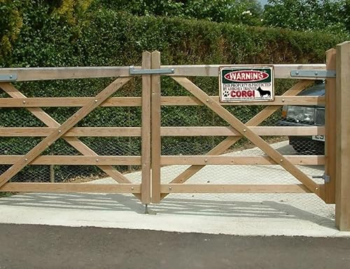 Miniatura 3 de RCXsigns Letrero de metal de cabra vintage, advertencia de que esta propiedad está protegida por un letrero de cabra altamente entrenado, letreros