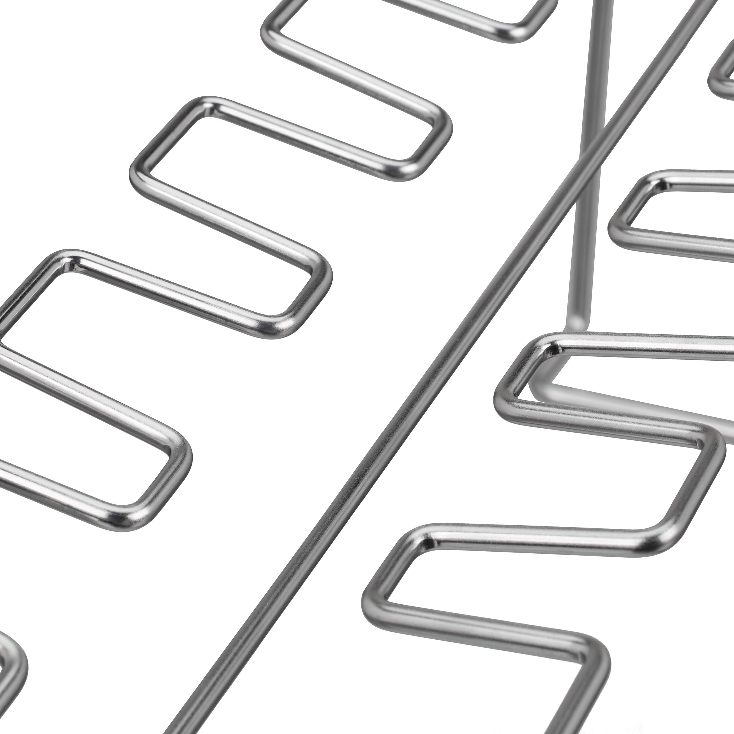 Supports pour Cuisses de Poulet Relaxdays, 2 pièces, en INOX, volaille croustillante sans retournement, Pliables, Argent