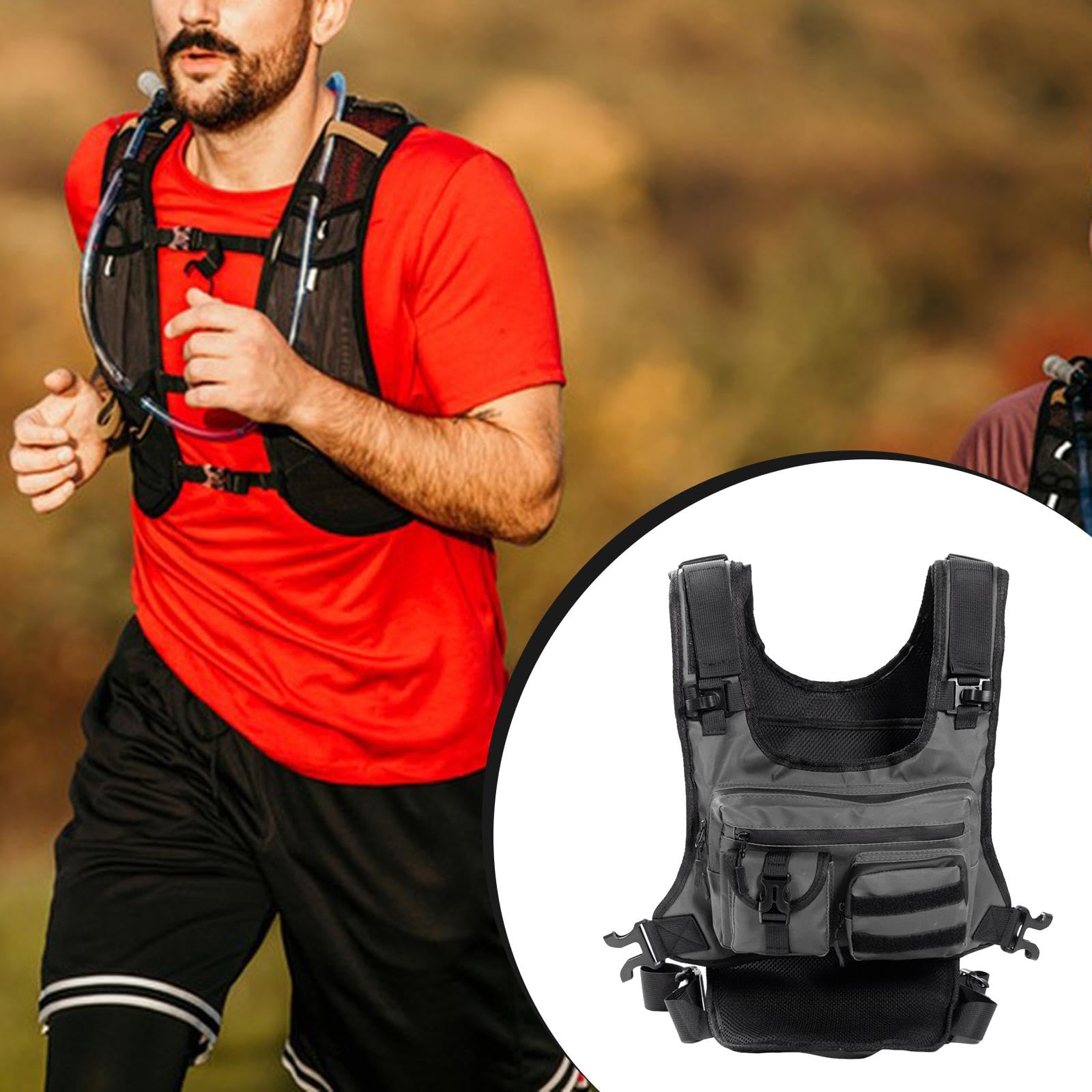 Borsa da Petto con Porta Telefono, Accessorio per Ciclismo, per Sport, Escursionismo E Ciclismo