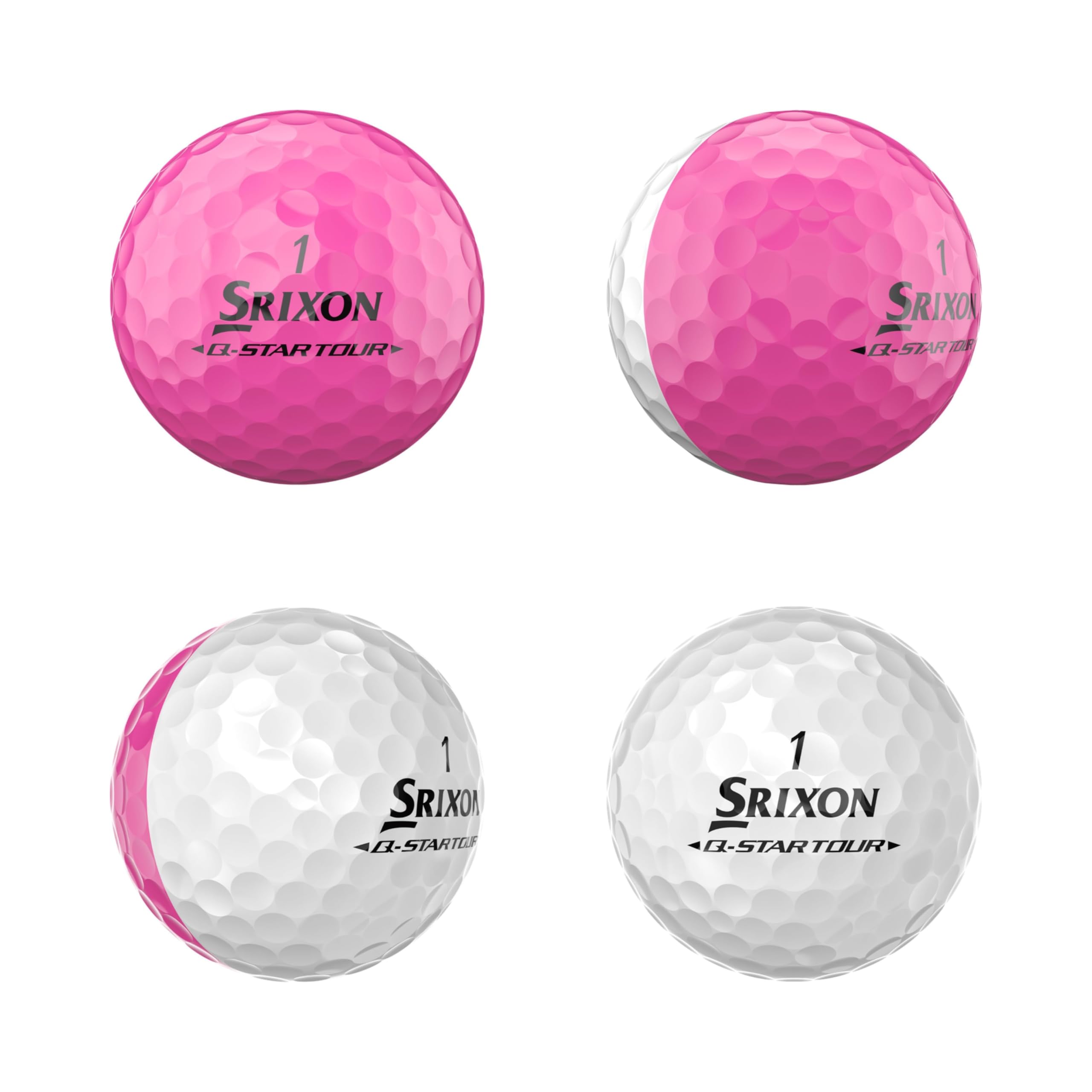 Srixon Q-Star Divide 12 Balle de Golf qualité Tour - Parfaite pour Le Petit Jeux - Noyau FastLayer - Haute Compression de Balle