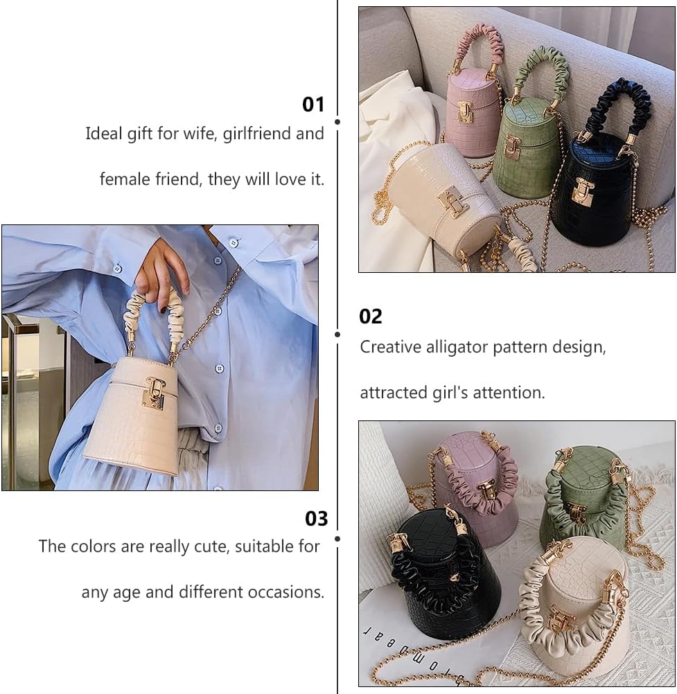 VALICLUD Alligator Pattern Bag Fashion Messenger Bag Portable Handbag Storage Bag