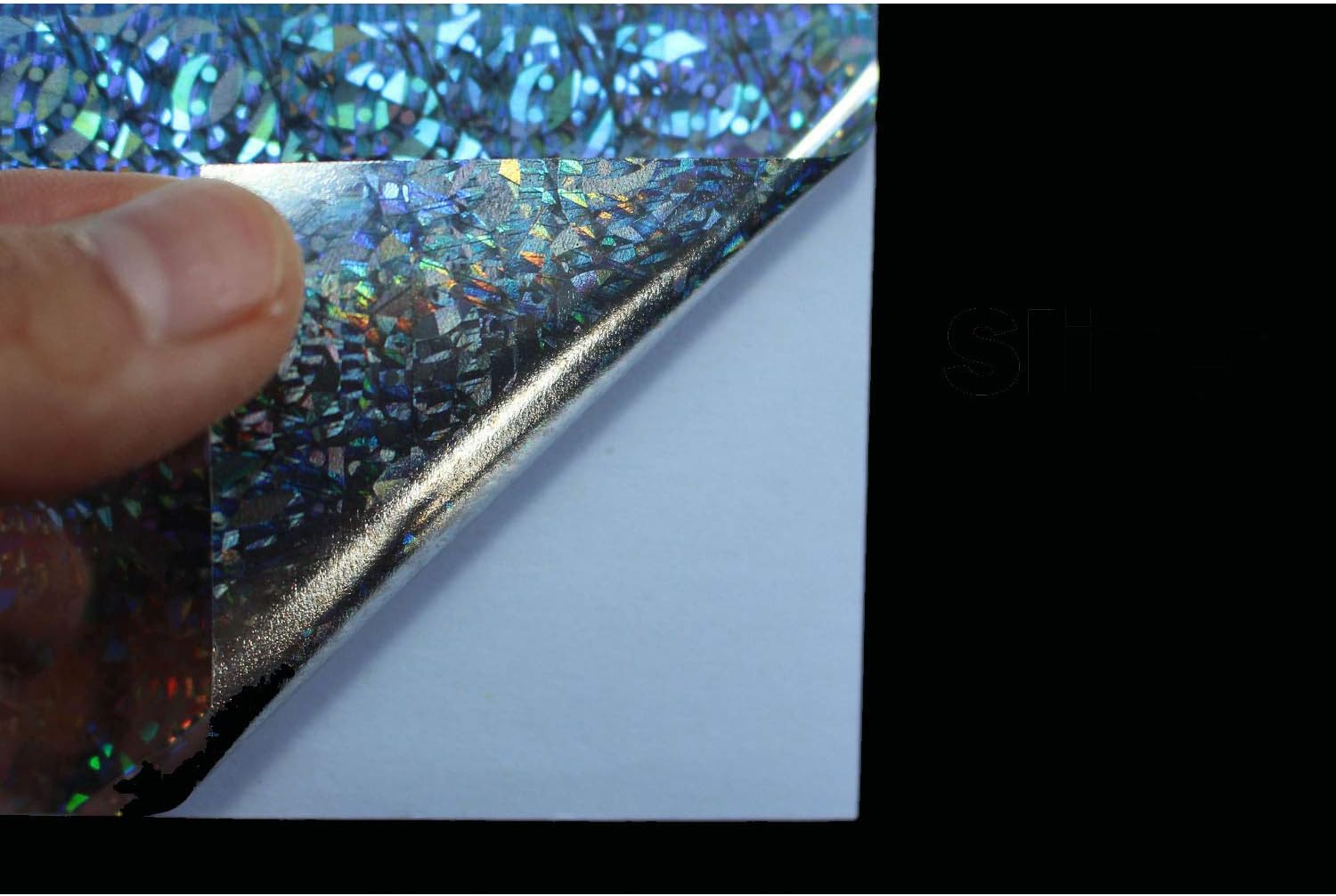 Tigofly 6 pcs 3 Colors 10X21cm Holographic Film Flash Laser Artificial Fish Skin DIY Jig Sticker Lure sticker Fly Tying Materials (Silver)