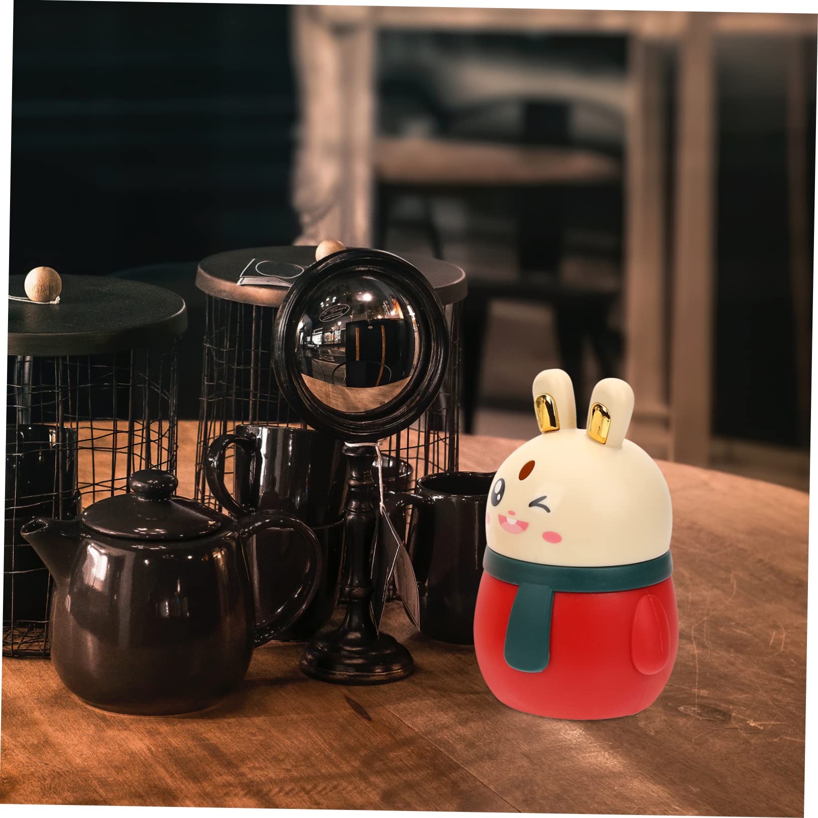 OUNONA 2pcs Rabbit Shaped Toothpick Holders Pop Up Automatic Toothpick Container Creative Elegant for Home Party Supplies Chic Adorable Design for Dining Table