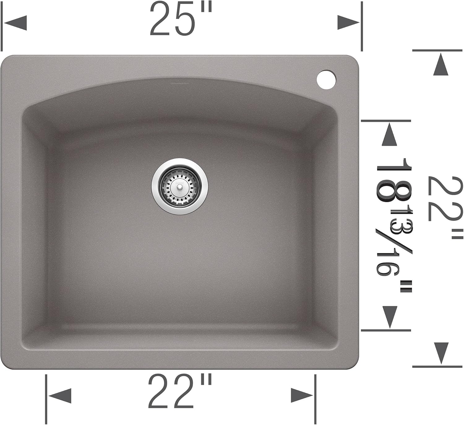 Free Shipping 🛒 BLANCO, Metallic Gray 440209 DIAMOND SILGRANIT Drop-In or Undermount Kitchen Sink, 25 X 22 Flash Sale BLANCO, Metallic Gray 440209 DIAMOND SILGRANIT Drop-In or Undermount Kitchen Sink, 25 X 22