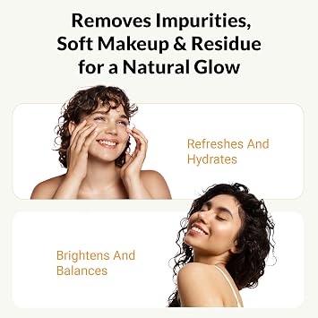 DERMATOUCH Vitamin C Cleanser Water with Turmeric, Gentle Foaming Facial Cleanser for Daily Use, Helps Remove Impurities, All Skin Types, Made in USA, 8 Fl Oz