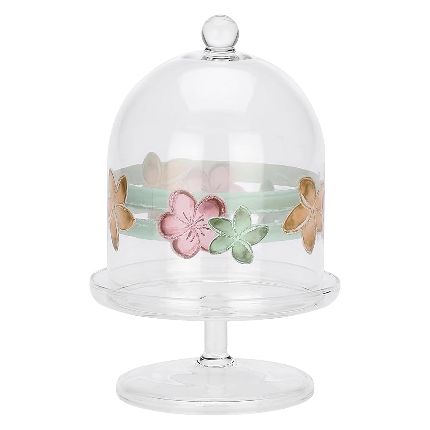 THUN - Alzatina in vetro - vetro borosilicato - Collezione Giardino di Primavera - Ø 12.5 cm - 20 cm h