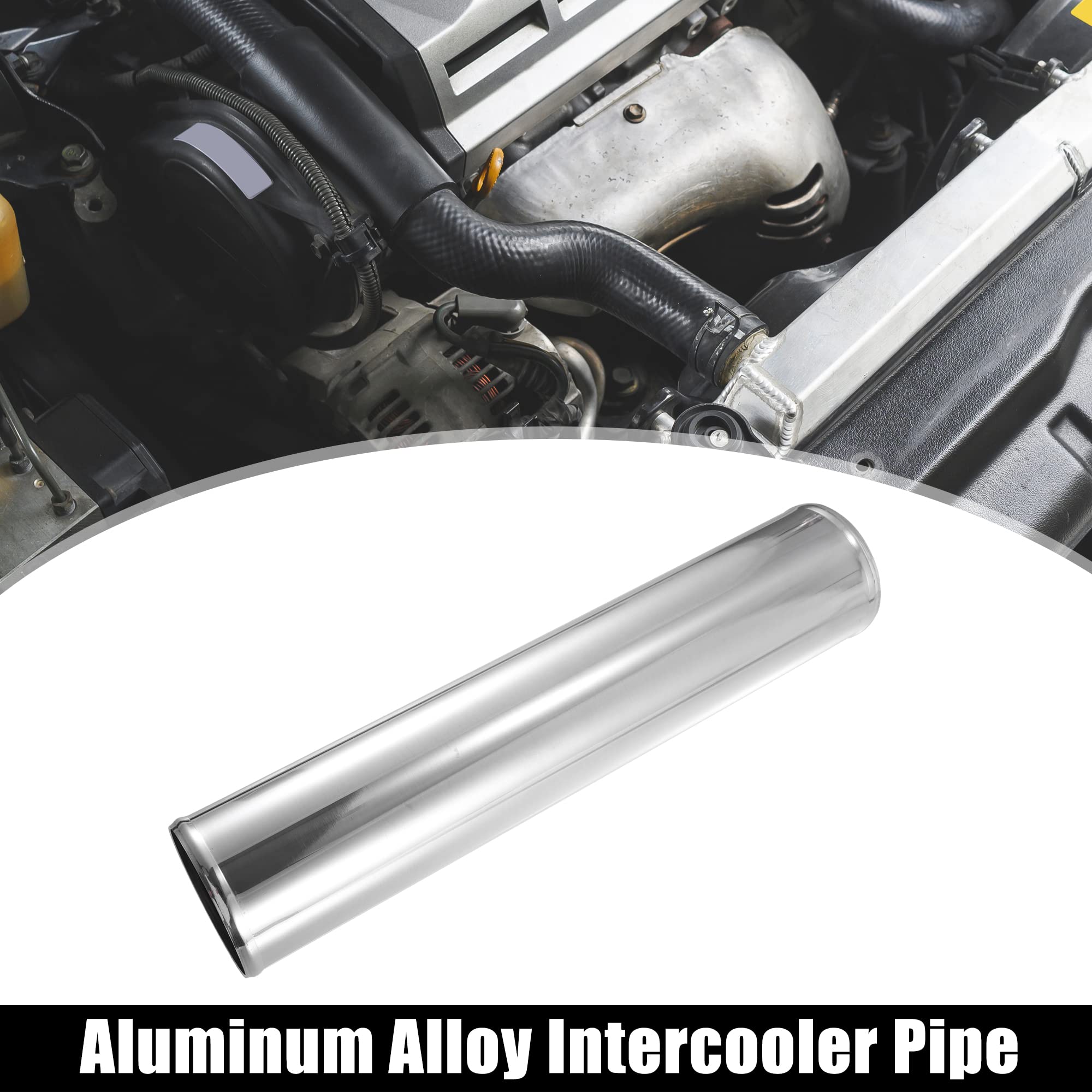 X AUTOHAUX OD 4.02" Longitud 19.69" Tubo Intercooler Tubería Aire Admisión Tubo para Coche