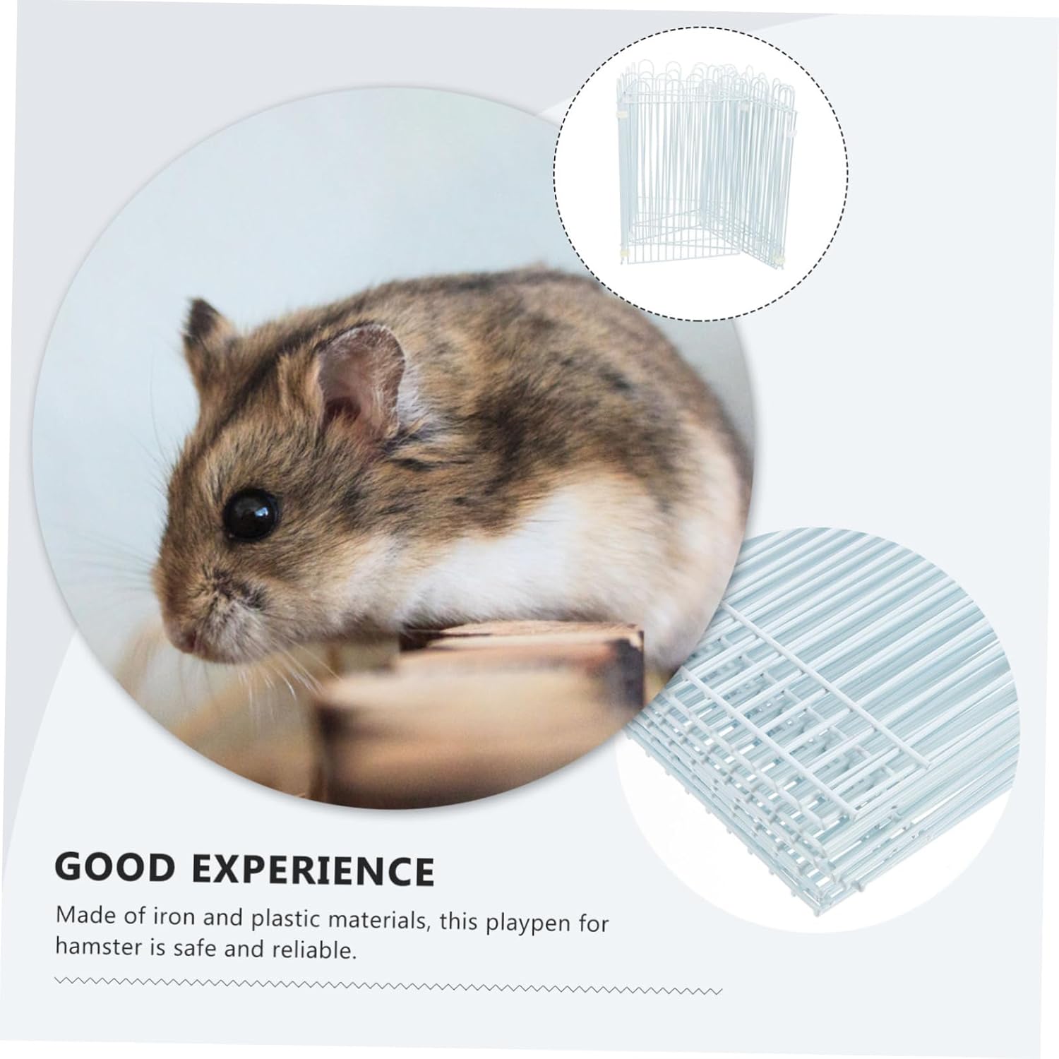 YARNOW 1set Portable Pet Playpen Panels for Small Animals Detachable Hamster Playpen White Enclosure for Use Easy to Install Compact Storage Design