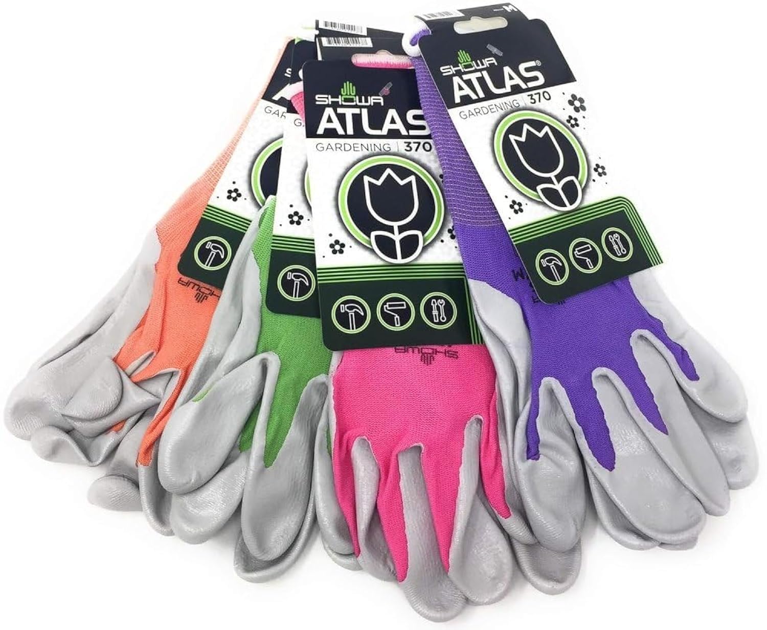 Amazon.com: 4 Pack Atlas Glove NT370 Atlas Nitrile Garden