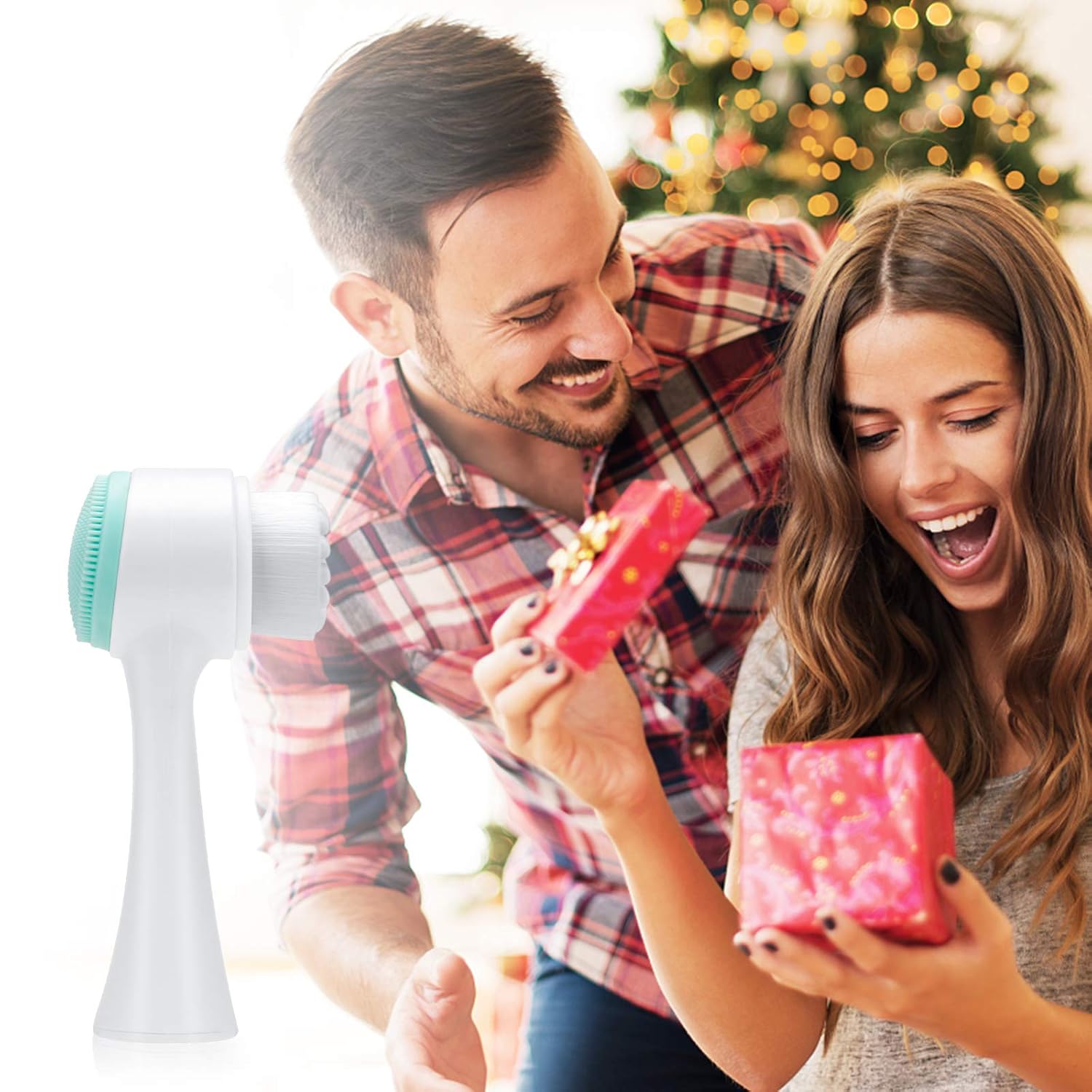 Face Brush, JEXCULL Facial Cleaning Brush Scrubber Silicone Manual Dual Face Wash Brush for Deep Pore Exfoliation Makeup Massaging (Blue) : Everything Else