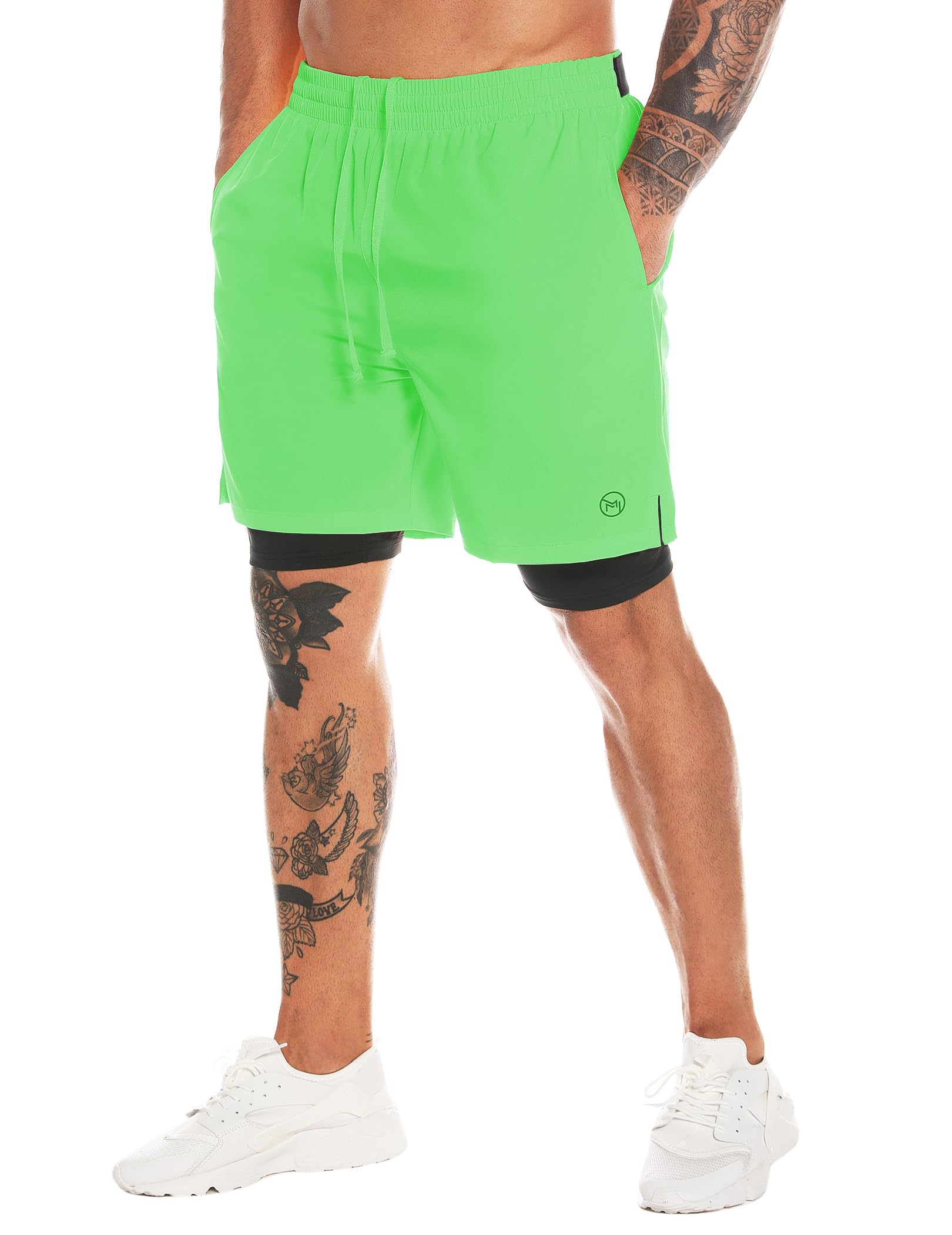 Men's 2 in 1 Workout Running Shorts
