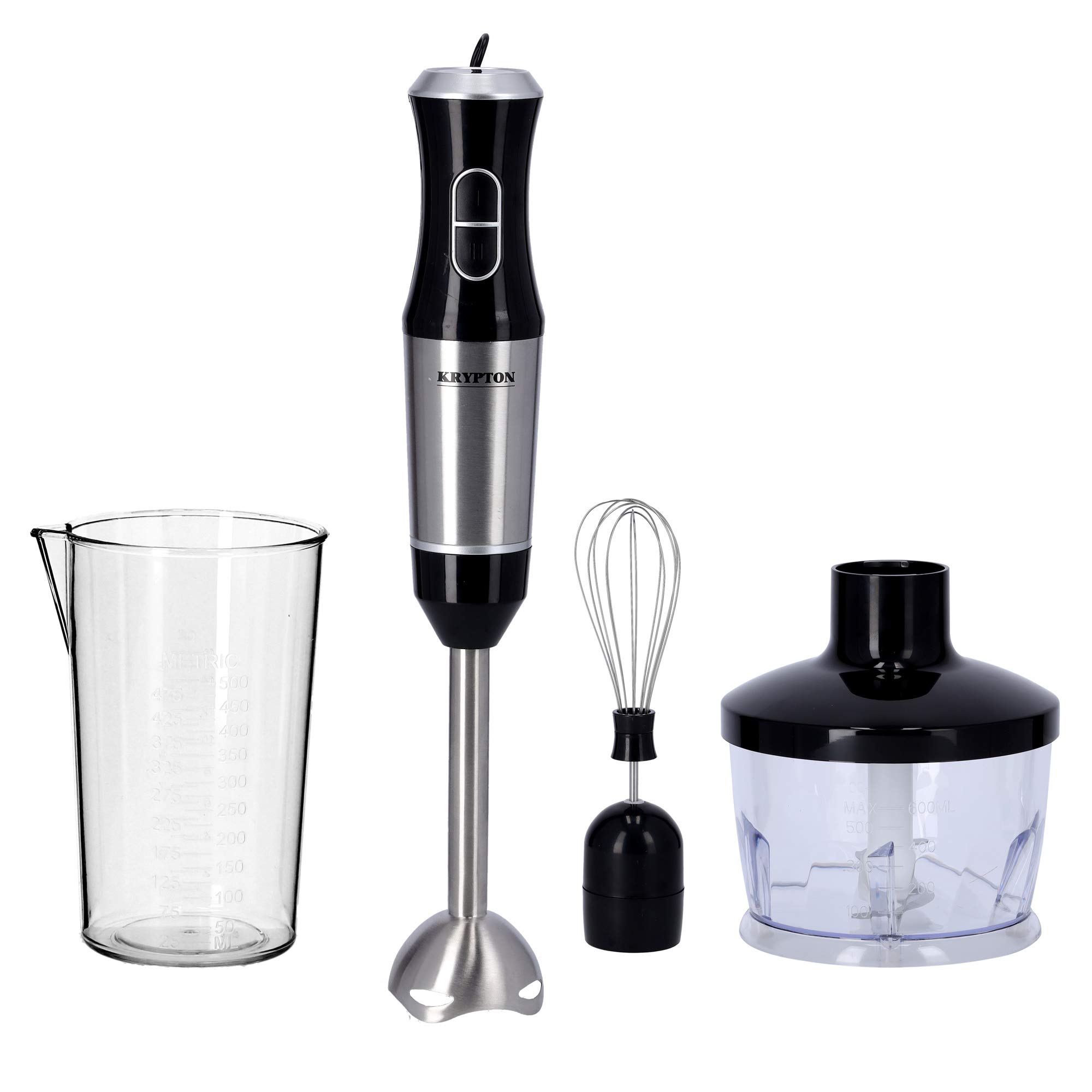 Krypton 400W Powerful Hand Blender | Immersion Hand Blender with 2 Speed |ABS and Stainless Steel | Ideal for Smoothies, Shakes, Baby Food, Soup, Grinding Ingredients, Vegetables & Fruits