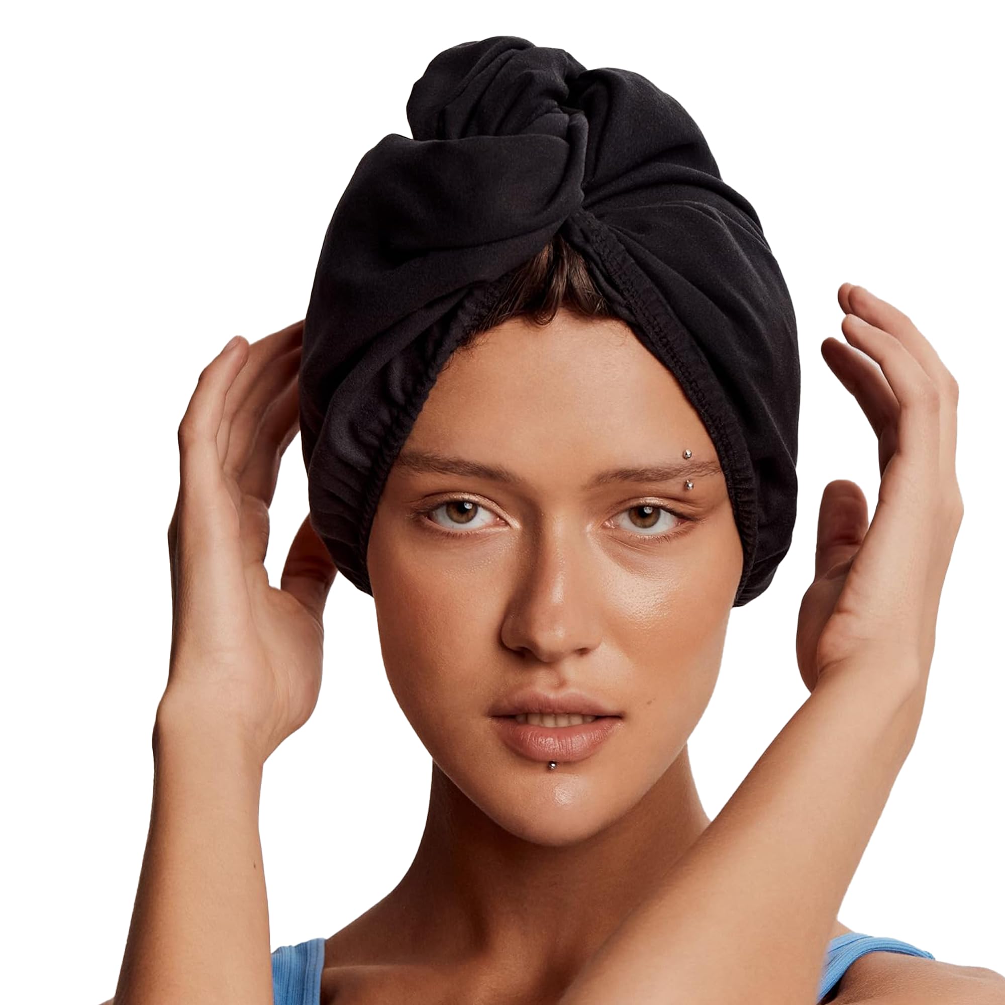 Glov Turbante in Microfibra Asciugamano Seta Capelli per Asciugatura Rapida e Delicata Ideale per Capelli Ricci e Lisci Design Ergonomico Leggero Uso Quotidiano