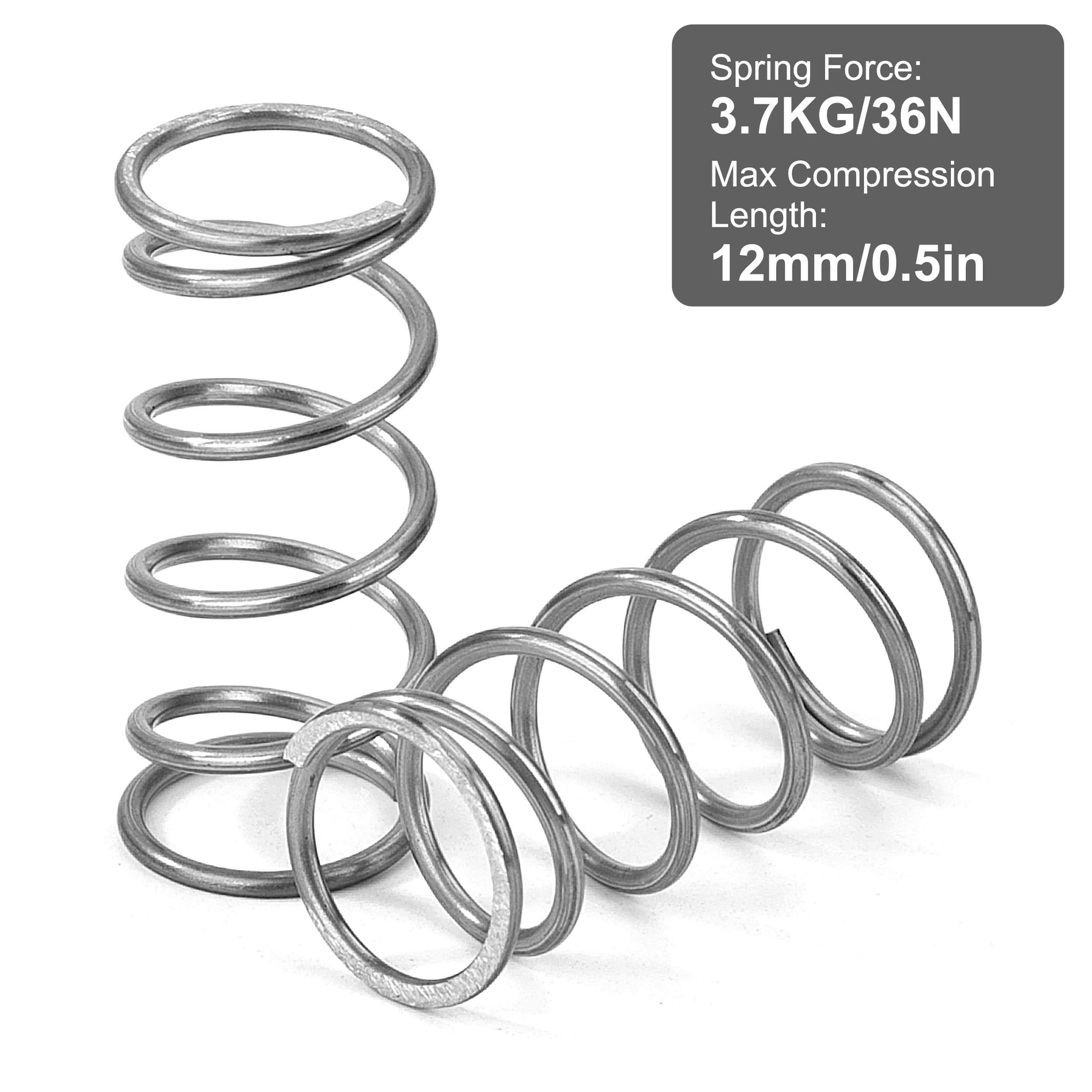 5 Druckfedern 75mm – Edelstahl Feder, 0,8mm Draht Produktbild-Vorschau 8