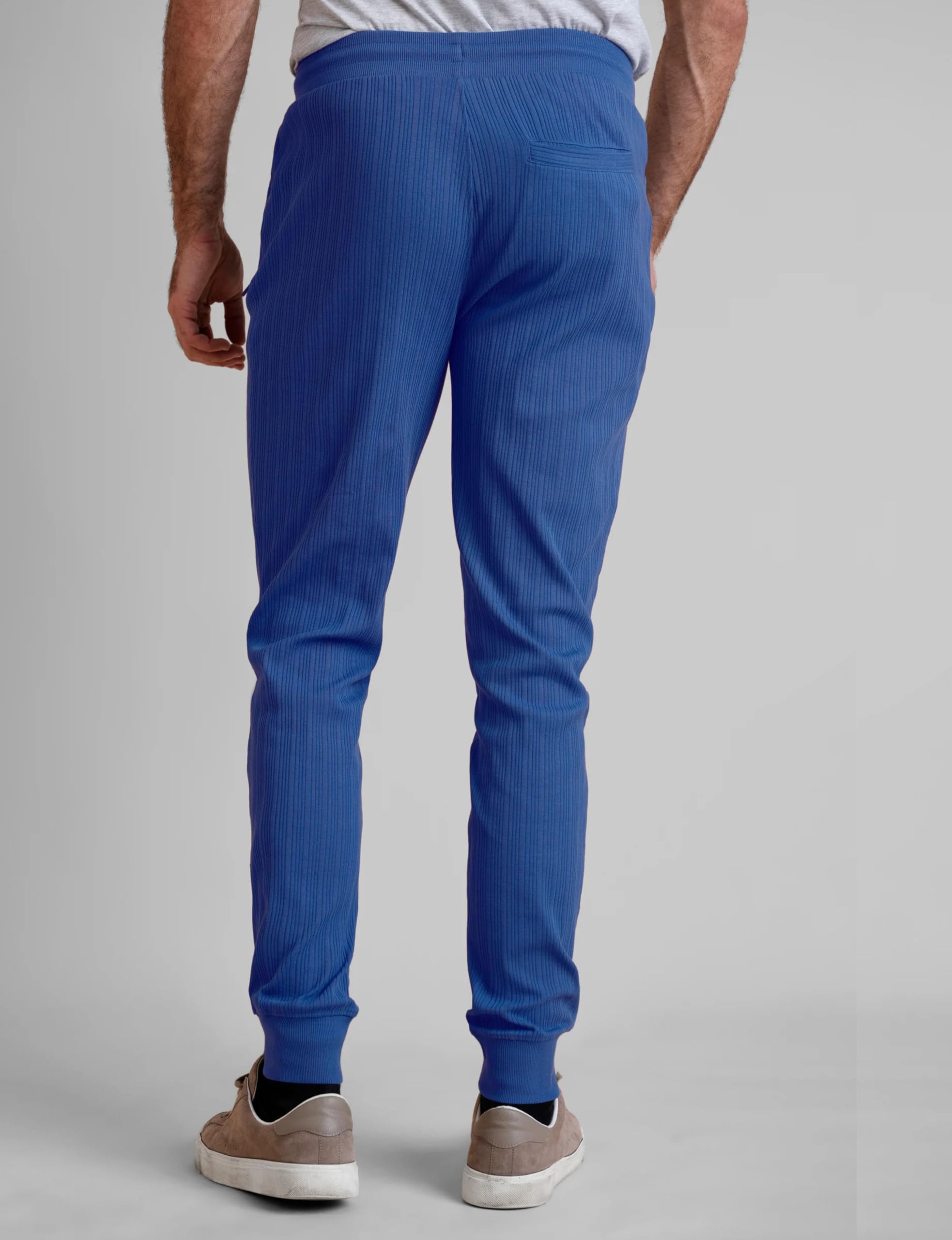 Pantalones deportivos ajustados de punto acanalado para hombre, con bolsillos con cremallera, cintura ajustable con cordón, tobillos con puños, informales, deportivos, gimnasio, pantalones