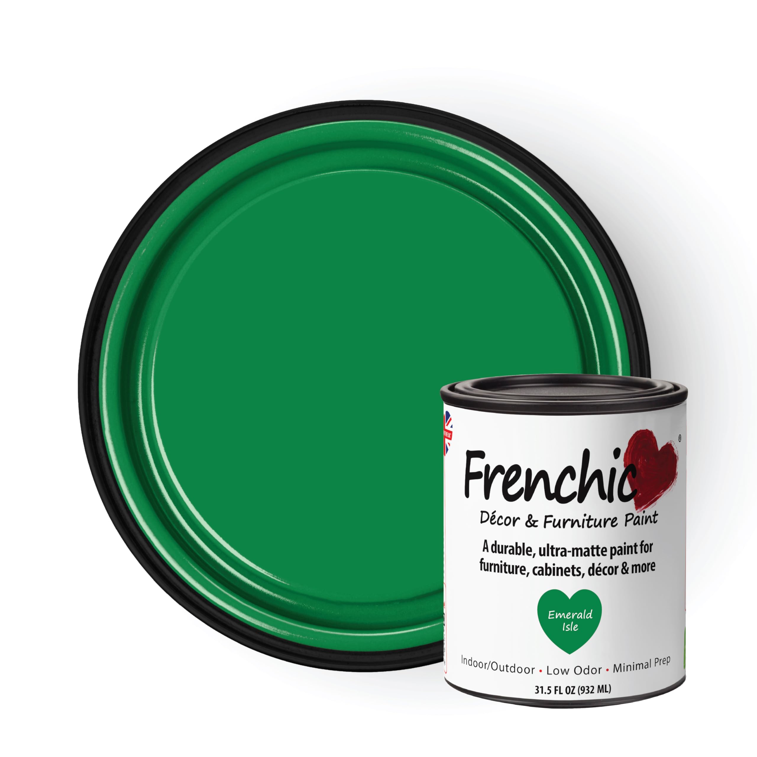 Frenchic Ultra Matte No-Prep Chalk Furniture Paint, Emerald Isle (1 Quart)