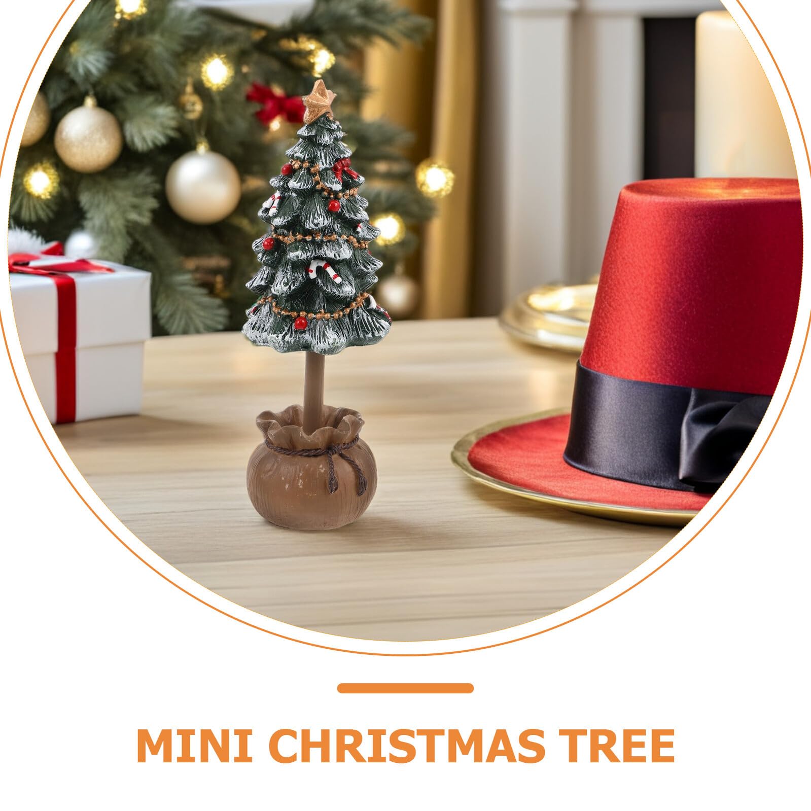 Toyvian 2 Pezzi Mini Alberi di Natale da Tavolo in Resina Verde Sculture Natalizie da Scrivania per Casa Ufficio e Decorazioni Festive Accessori Fotografici Compatti e Resistenti allo