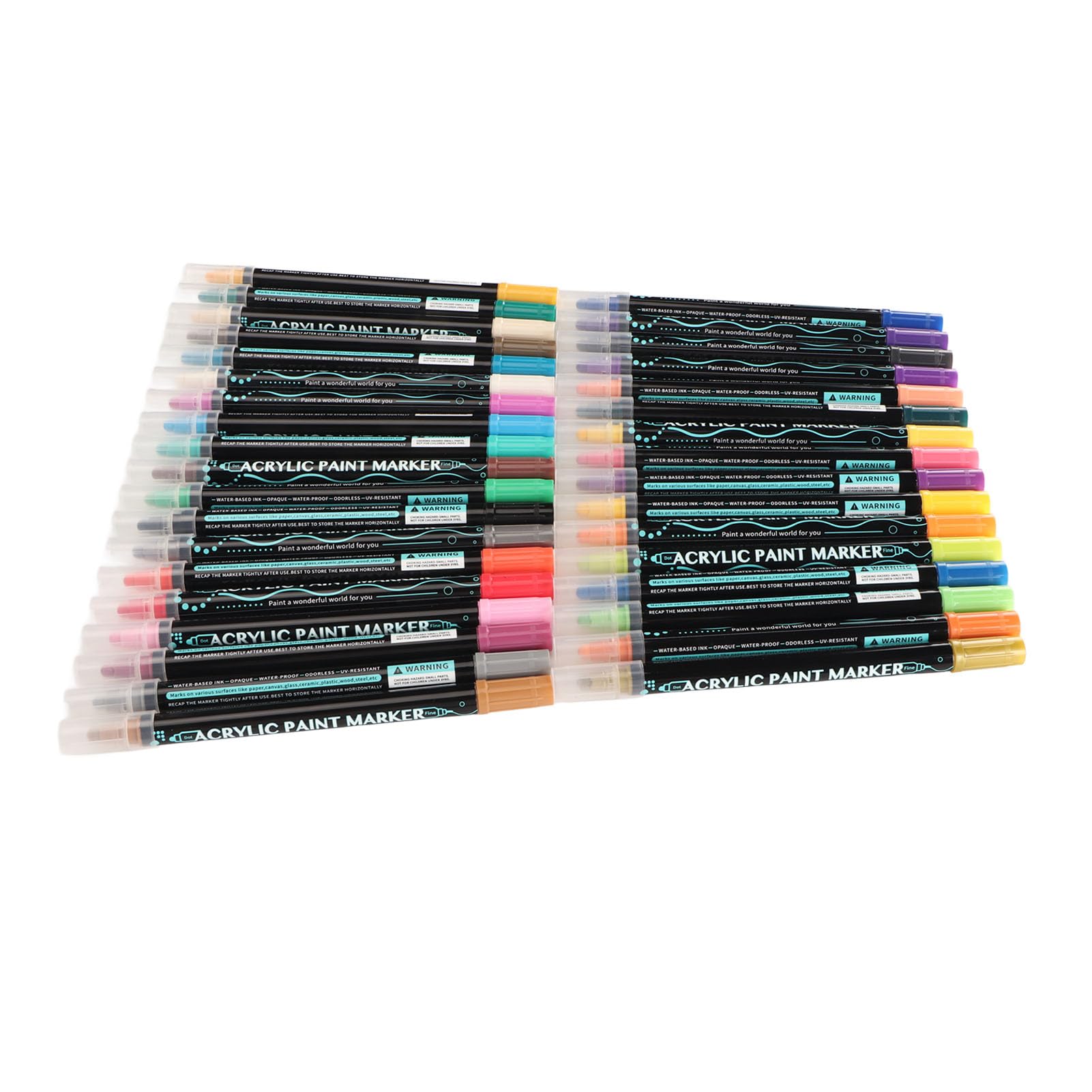 podwójna końcówka pisaki akrylowe bezwonny gładki zestaw markerów akrylowych do rękodzieła i projektów artystycznych (36 Colors)