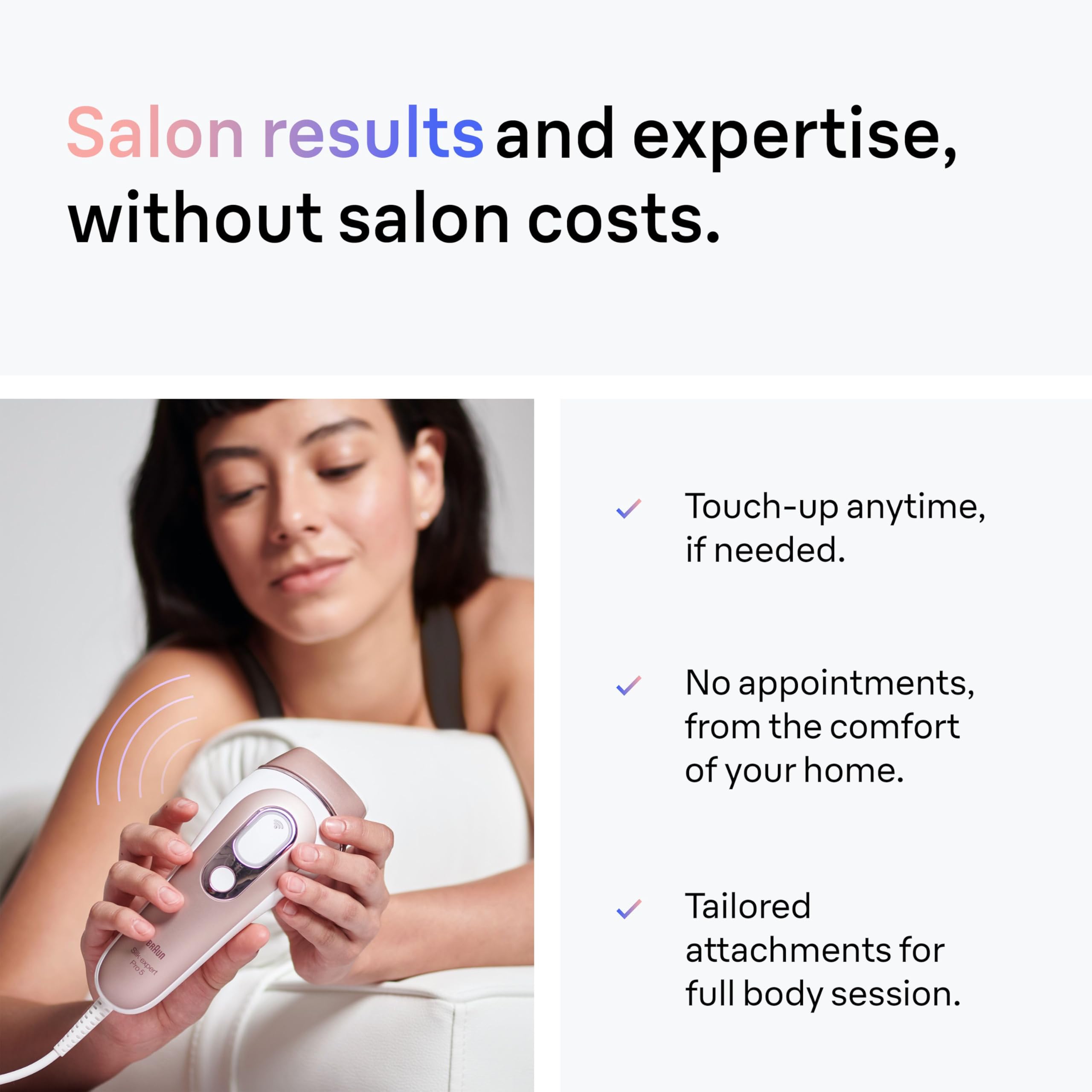 Braun Smart IPL, Skin i·Expert Pro 7, VOGUE's Best Hair Removal Device, IPL Hair Removal for Women and Men, Permanent Laser Hair Reduction At-Home, World's 1st Smart App, 4 Heads, IPL7387: White/Bronze