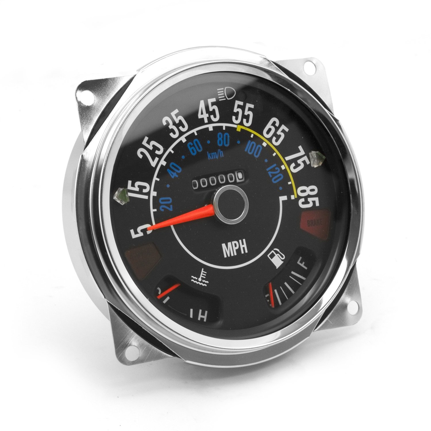 Omix-Ada 17206.05 Speedometer Assembly, 5-85 MPH, Includes Speedometer Assembled With Fuel and Temperature Gauges, Jeep CJ5 1980-1983, CJ7 1980-1986, CJ8 1981-1986