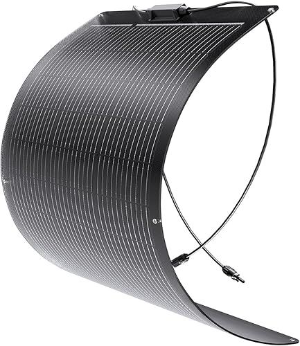 Panel solar flexible de 100 W, 23 % de alta eficiencia, ultra ligero, 100 W, 12 V, kit de panel solar para caravana, 182 PERC IP68, paneles solares