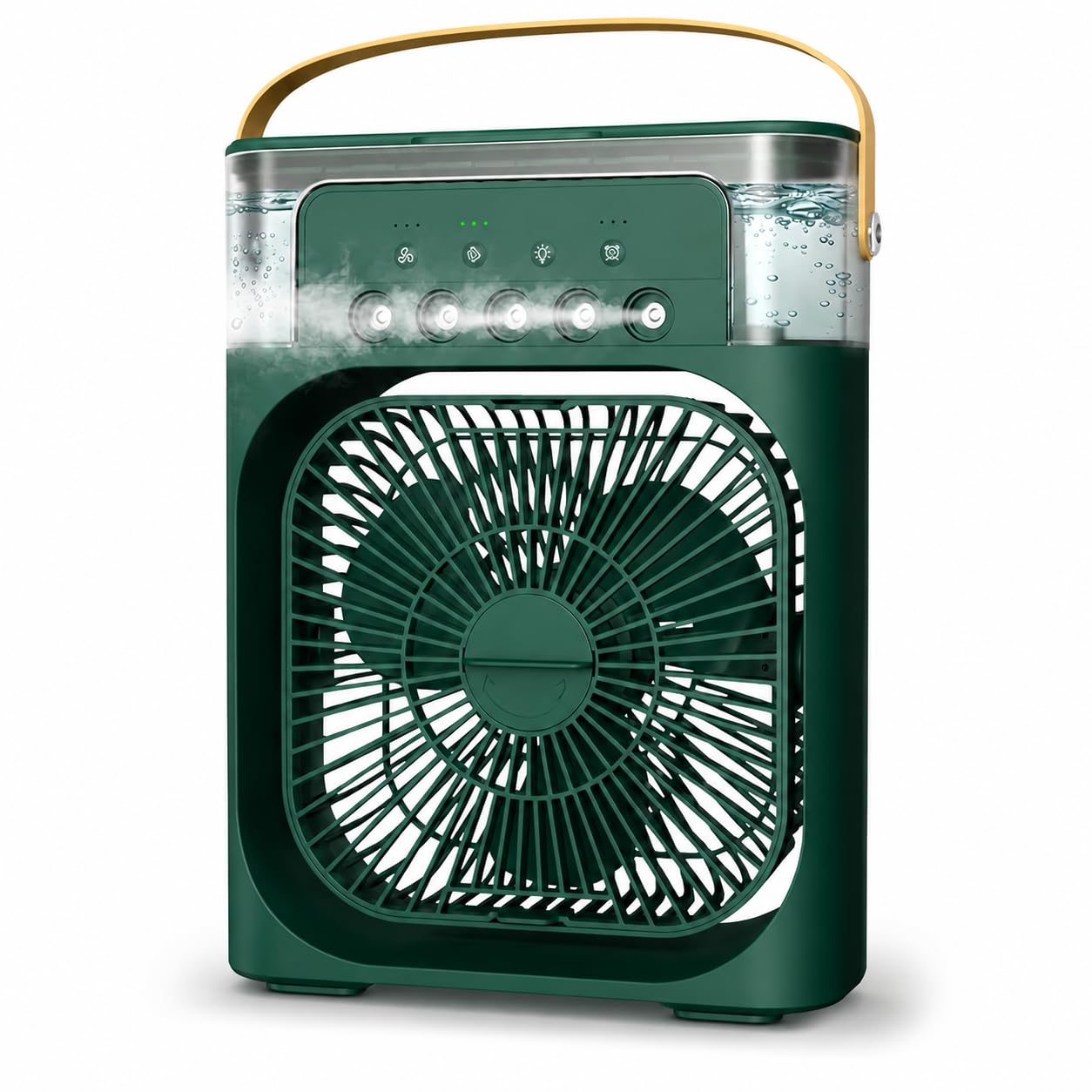 Drumston (15 Years Assured Warranty) Portable Mini Air Cooler Fan with 3 Mist Spray Modes, 7-Color LED Night Light & Timer, USB Rechargeable Personal Desk Cooling Fan for Home, Office, Bedroom (Green)-image-27