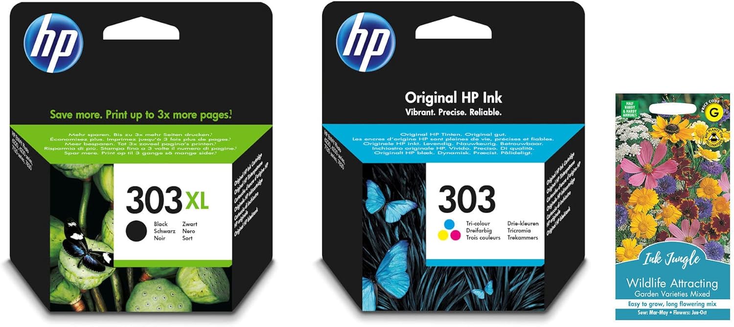Ink Jungle 303XL Black & 303 Tri-Colour Original Ink Cartridge Combo ...