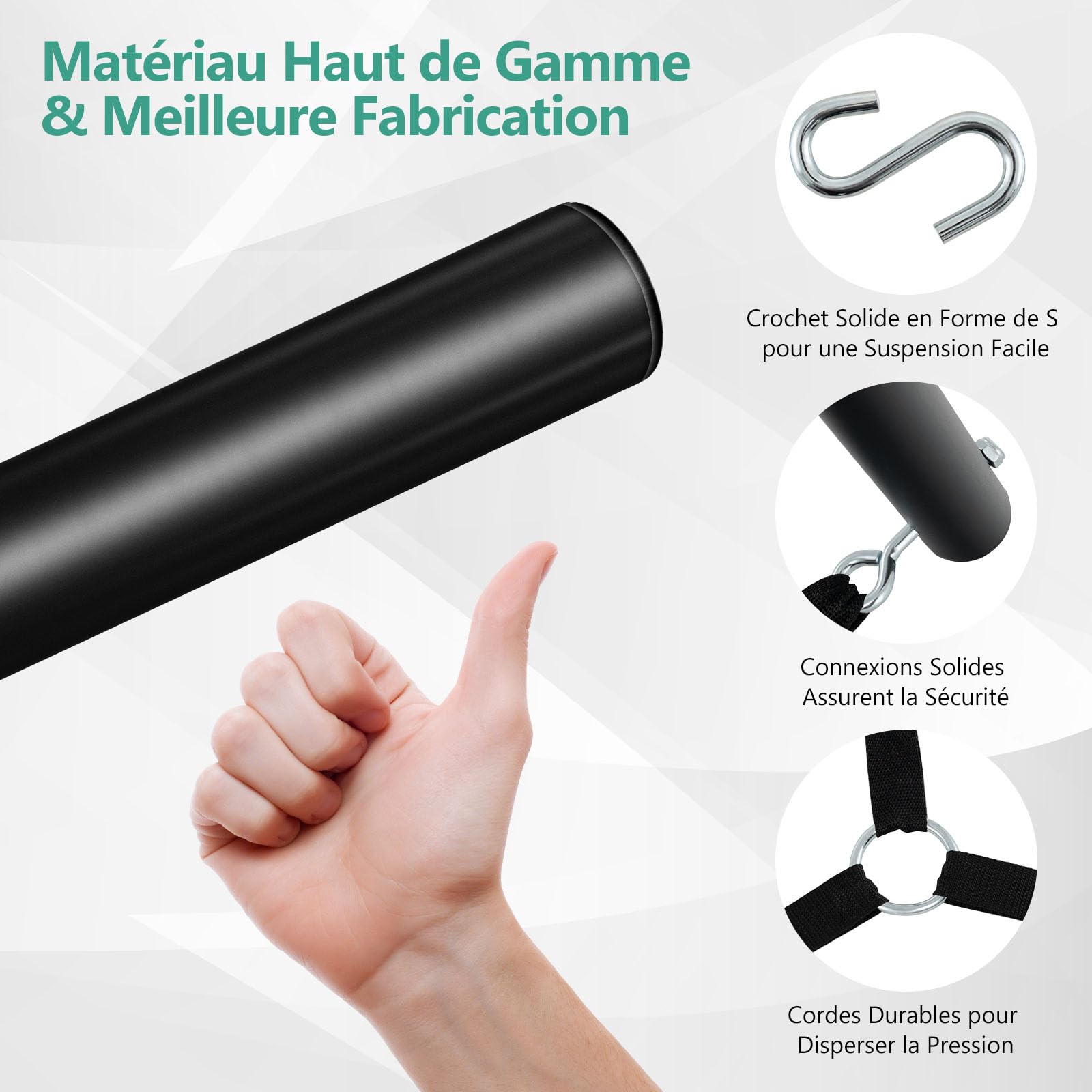 GOPLUS Support de Hamac, Pied de Fauteuil Suspendu, Cadre en Métal Robuste, Support de Balançoire Intérieur et Extérieur, Capacité 200 kg, Support de Chaise Œuf, pour Patio, Jardin