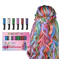Vista 12 de MSDADA - Nuevo peine de tiza para el cabello, tinte de color, temporal, lavable, para cabello claro, para niñas de 4, 5, 6, 7, 8, 9, 10 años