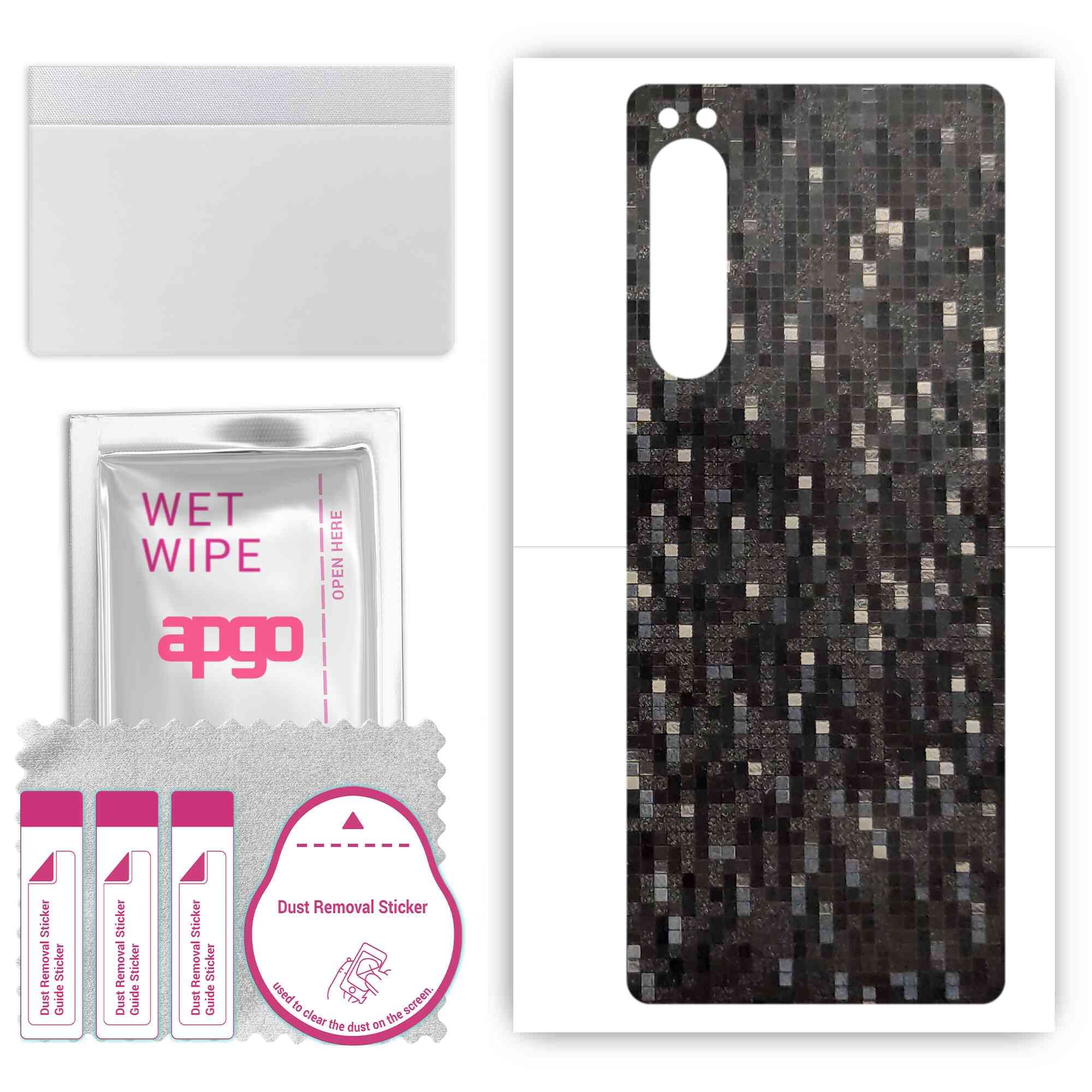 apgo BACK SKIN Film Pellicola protettiva Protezione Posteriore per Sony Xperia 5 IV, skin sticker film foil vinyl Blu pastello opaco
