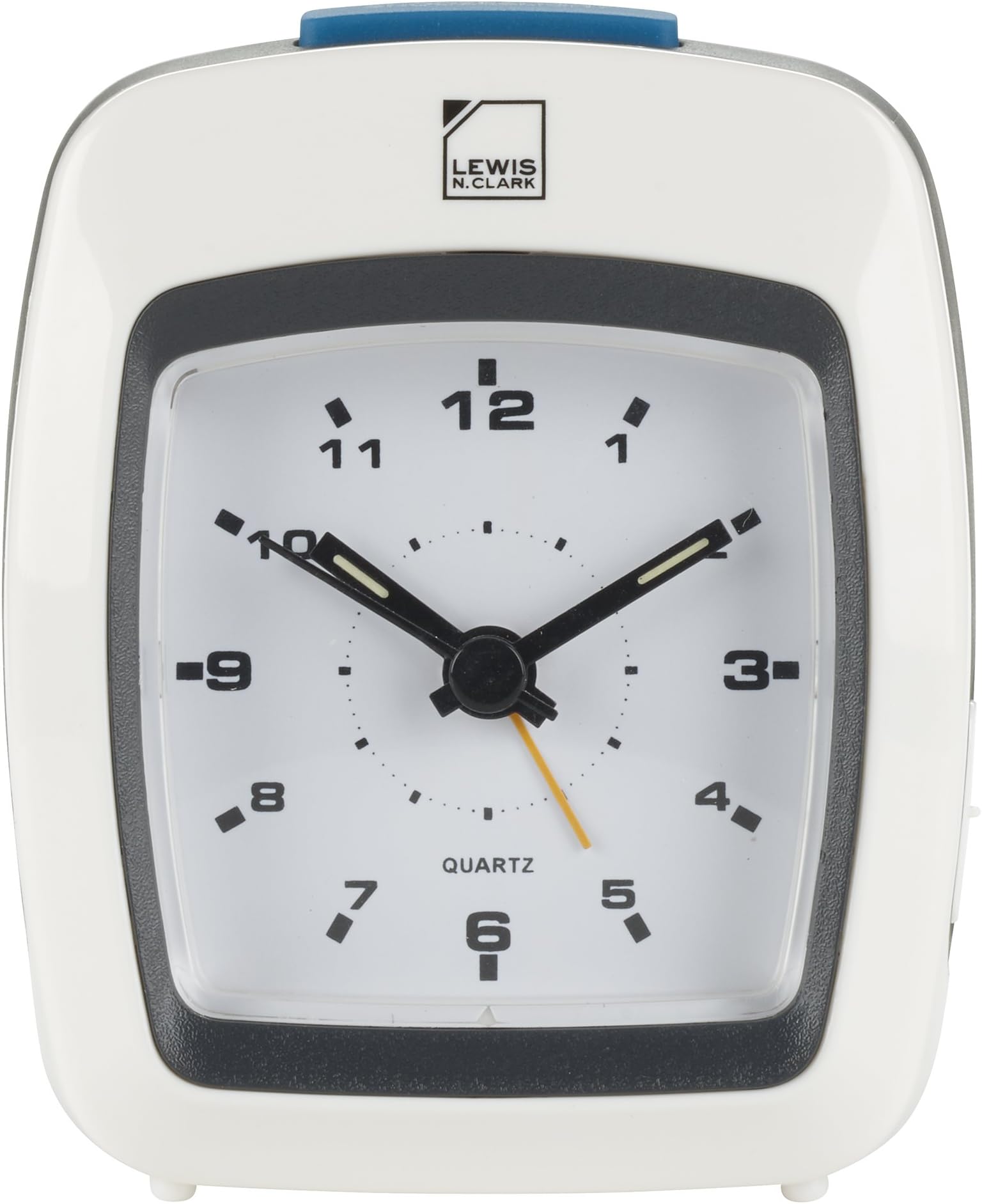 Analog Alarm Clock, White, One Size