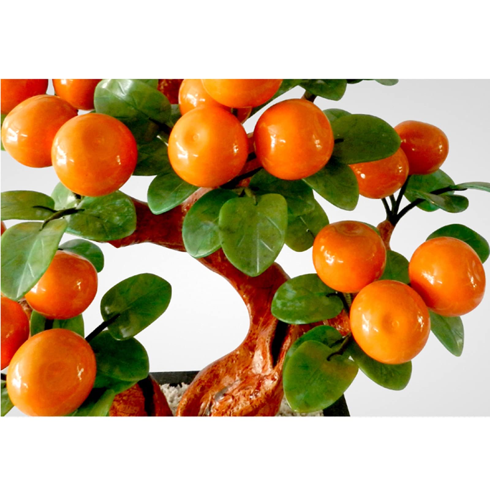 Sztuczne Bonsai Blat Drzewo Bonsai Jadeit Pomarańczowe Drzewo Artificia Jadeit Bonsai Kreatywne Wysokiej klasy Pomarańczowe Ozdoby Drzewa Do Domowego Biura Wystrój Domowego Biura
