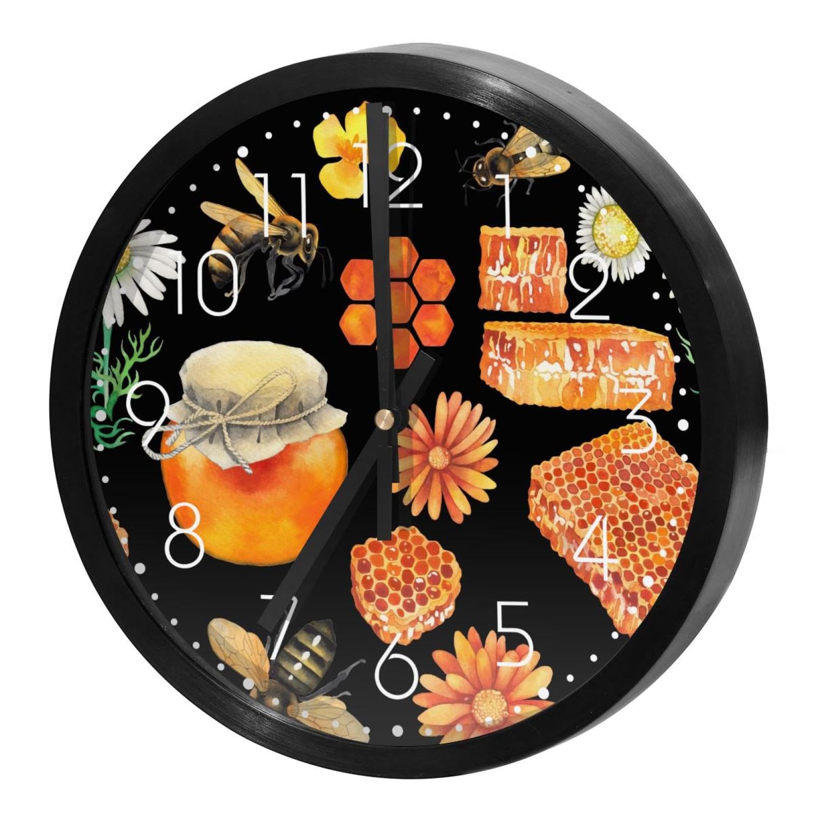 Horloge murale silencieuse pour bureau et école à pile quartz