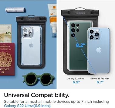 Spigen Aqua Shield WaterProof iPX8 Sertifikalı Su Geçirmez Kılıf A601 Siyah - AMP04525 (Spigen TR Garantili)