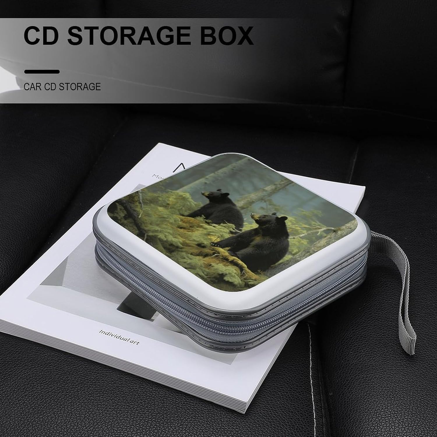 40 Capacity Hard Plastic CD DVD Disc Case Storage Binder Wallet image 5