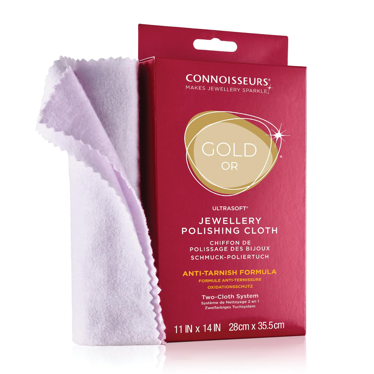 Connoisseurs Gold Jewellery Polishing Cloth | Ultrasoft Jewellery Cleaning Cl...