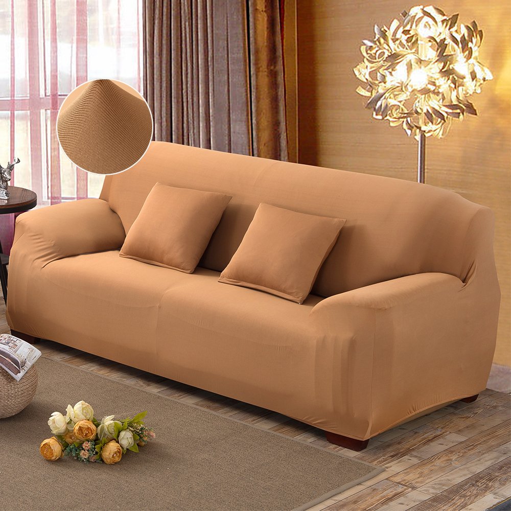 Housse de canapé extensible pour rénover un canapé 2 places usé ou taché